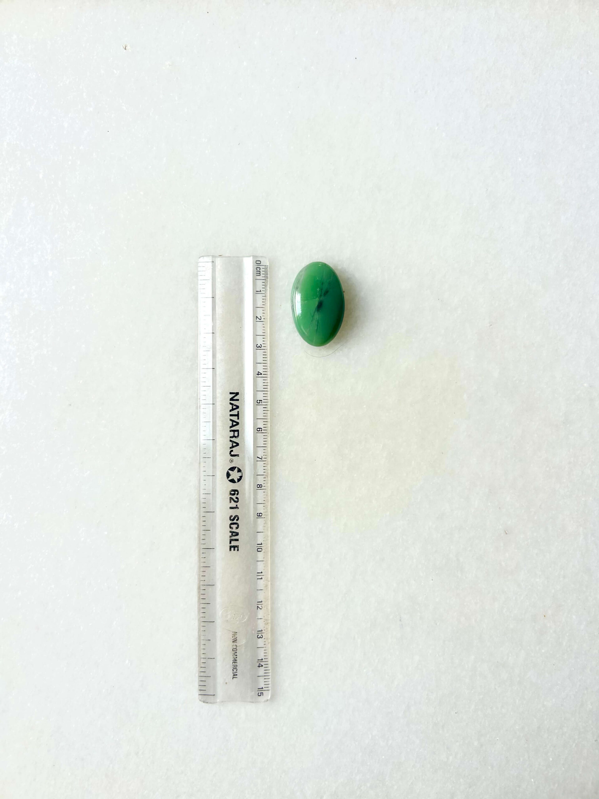 30 mm Green Jade Cabochon for Macrame - Image 2