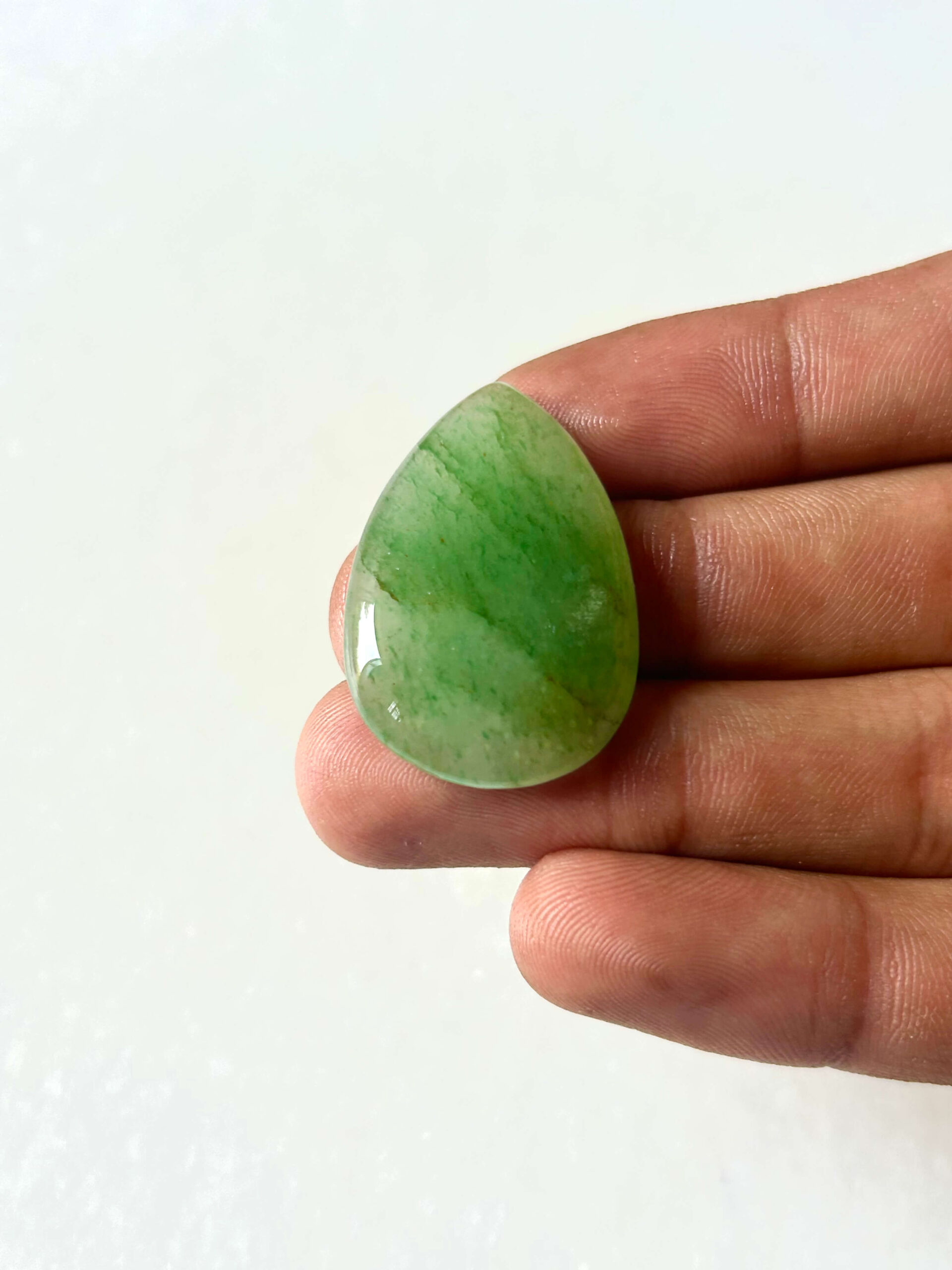 24 mm Green Jade for Jewelry Making