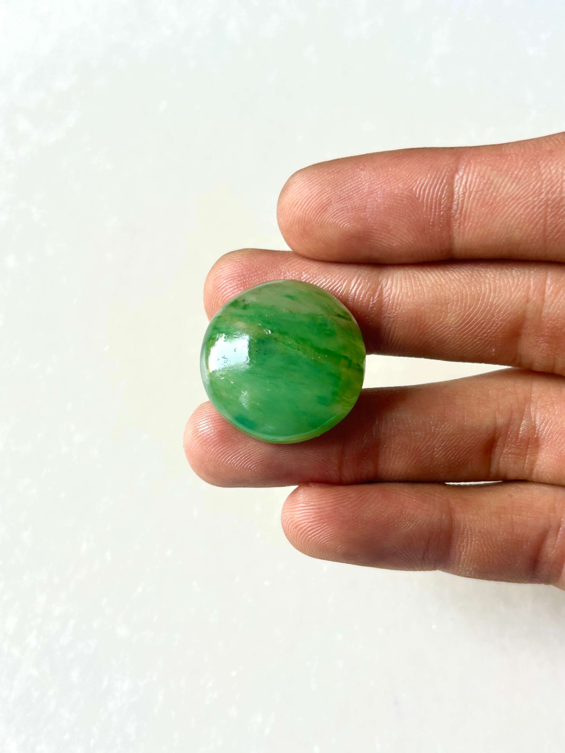 24 mm Green Jade Cabochon