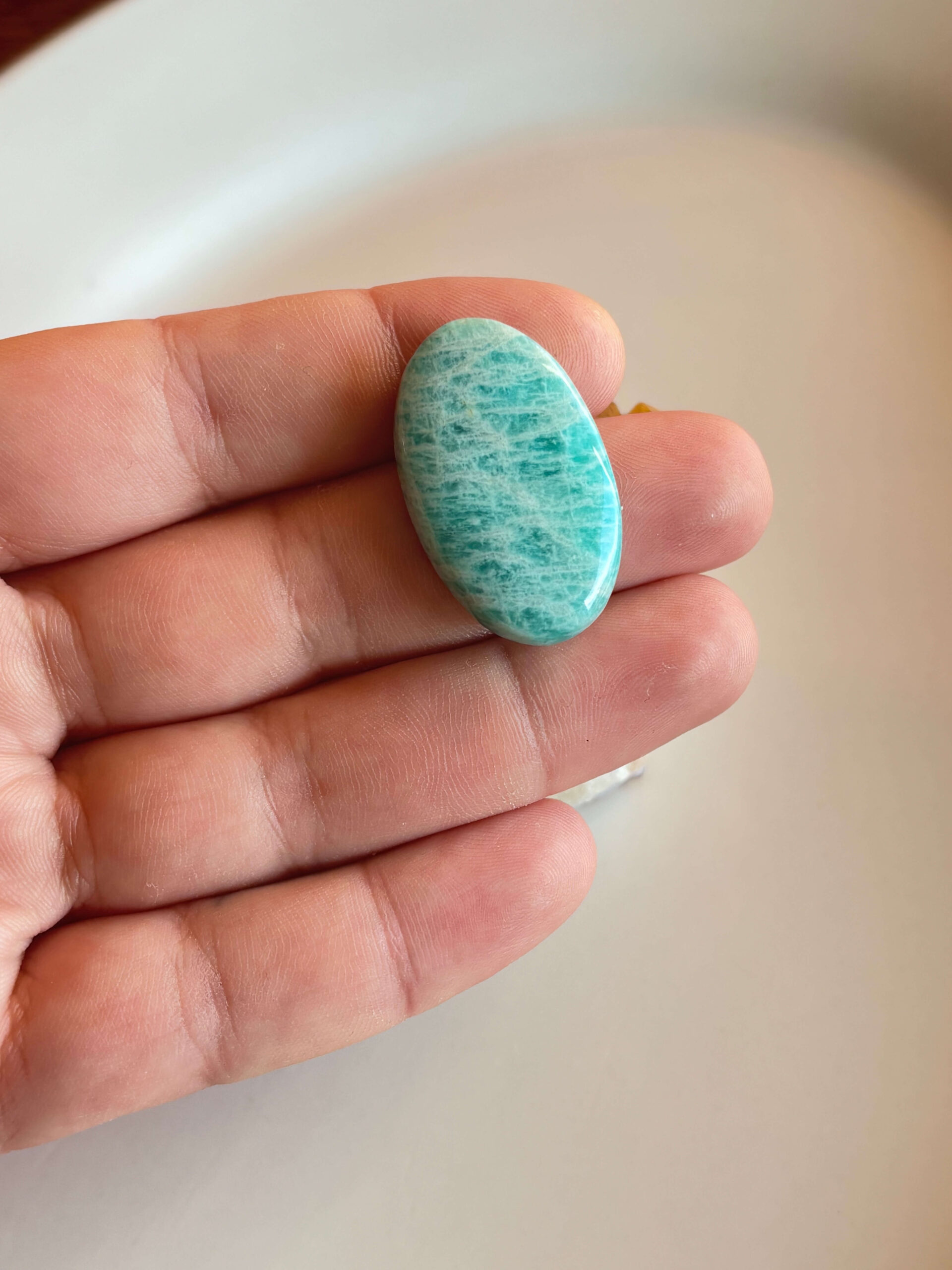 36mm Amazonite Cabochon for Necklace Designs - Image 2