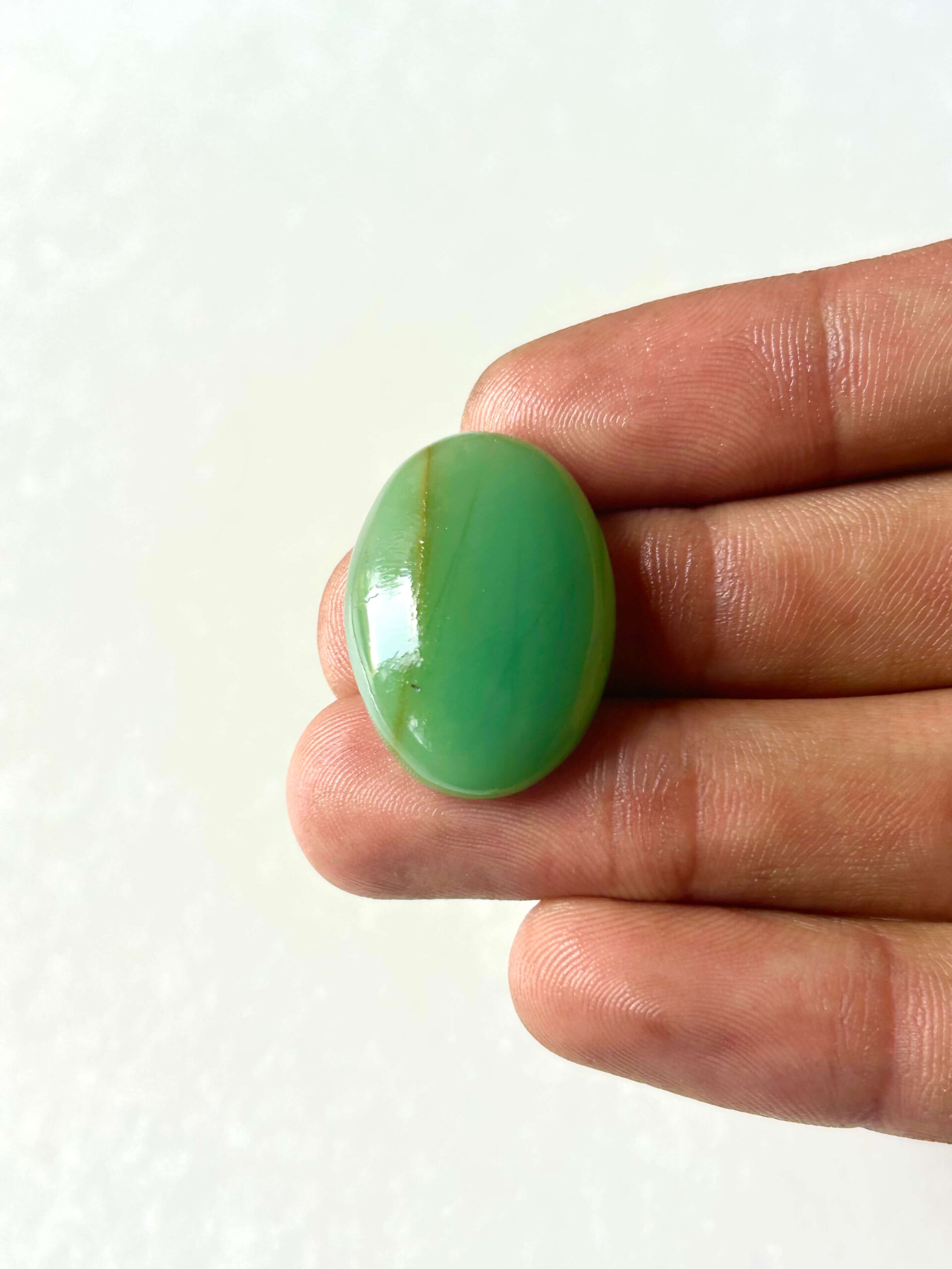 27 mm Freeform Green Jade Cabochon