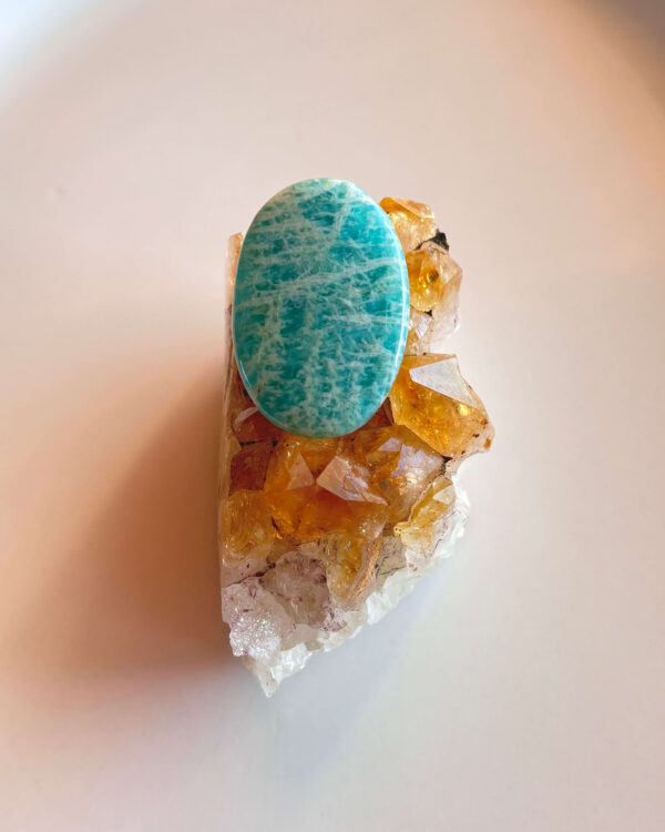 32mm Amazonite Cabochon for Artisan Jewelry