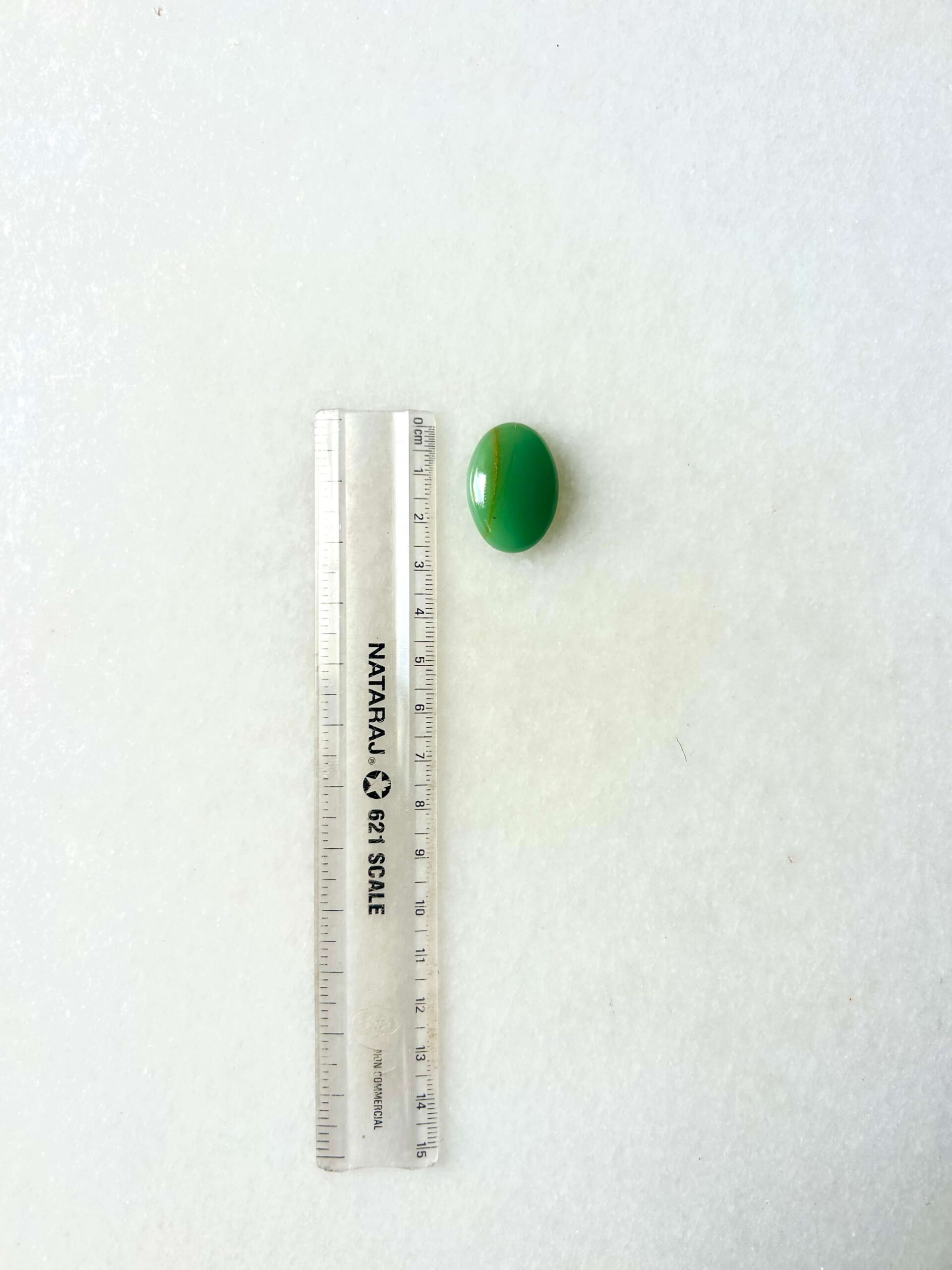 27 mm Freeform Green Jade Cabochon - Image 2
