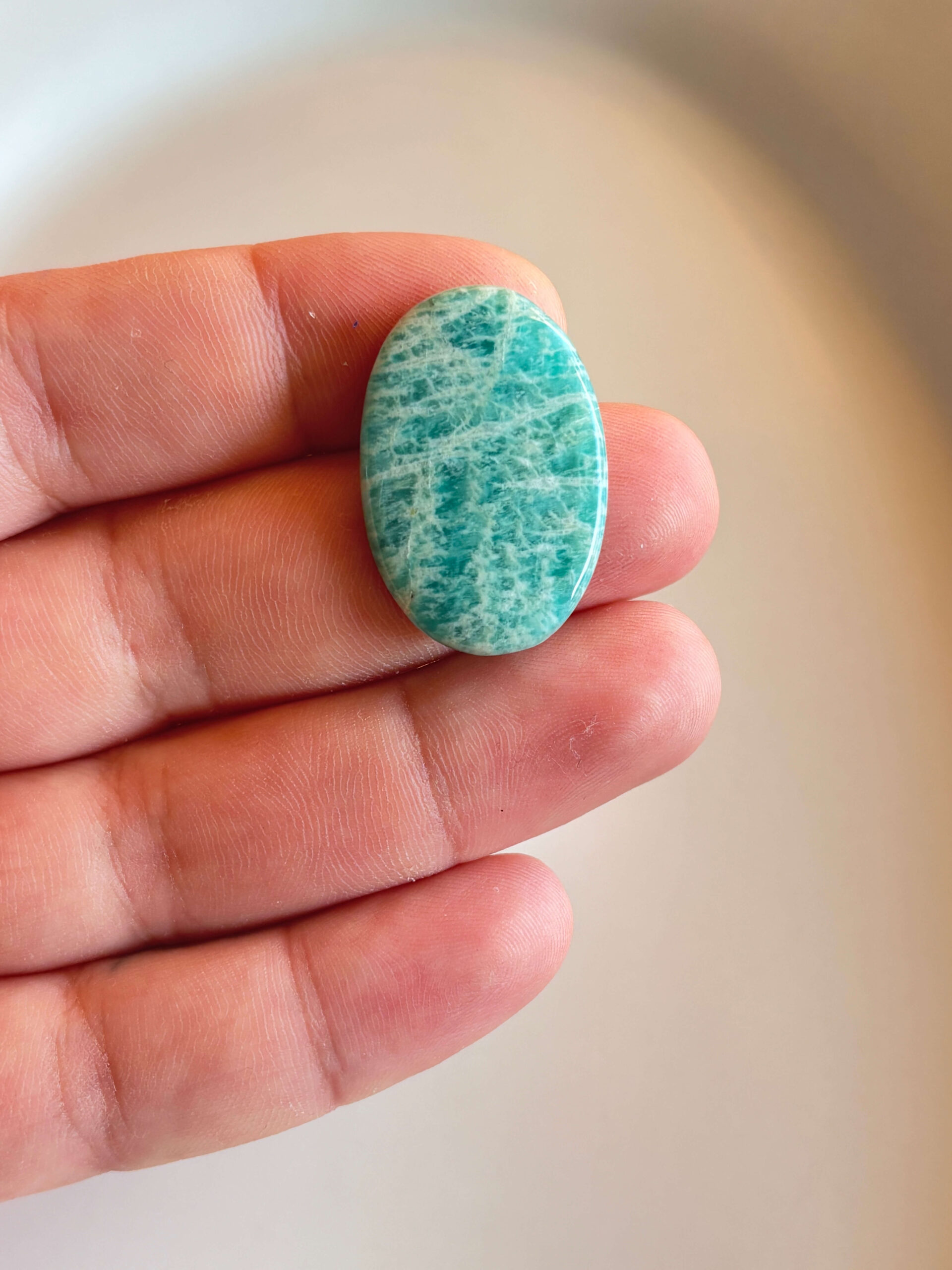 32mm Amazonite Cabochon for Artisan Jewelry - Image 2