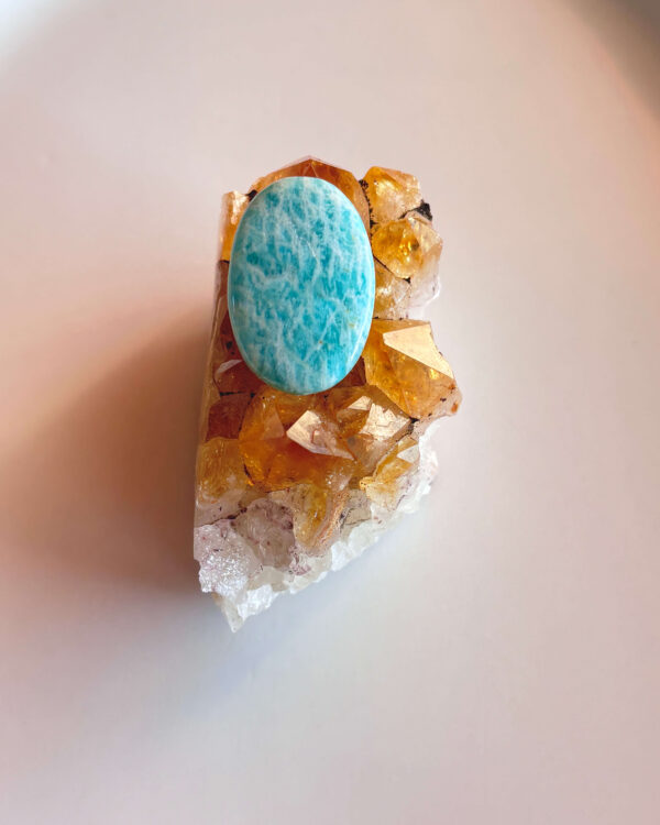 29mm Amazonite Cabochon for Beaded Pendants