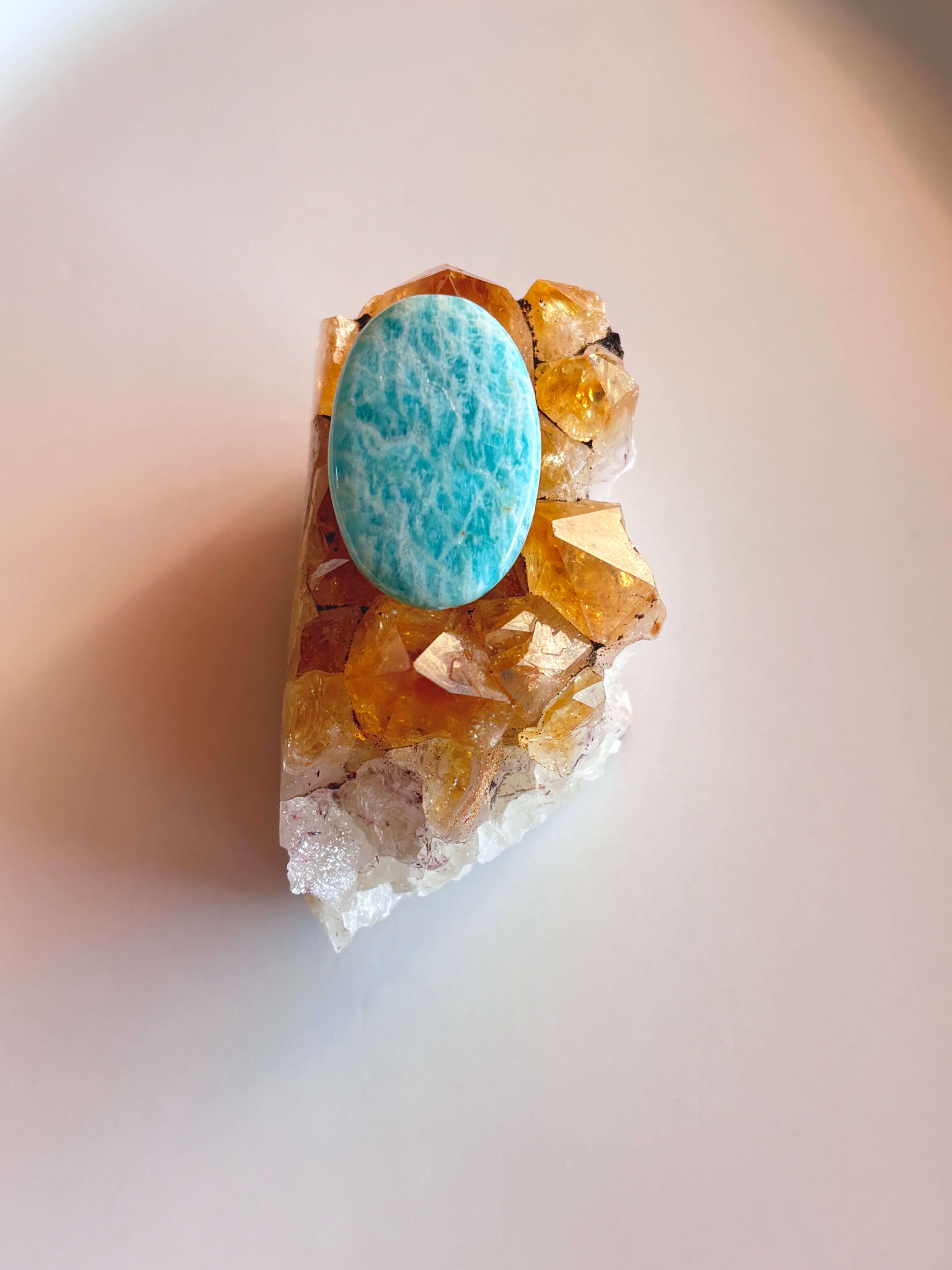 29mm Amazonite Cabochon for Beaded Pendants