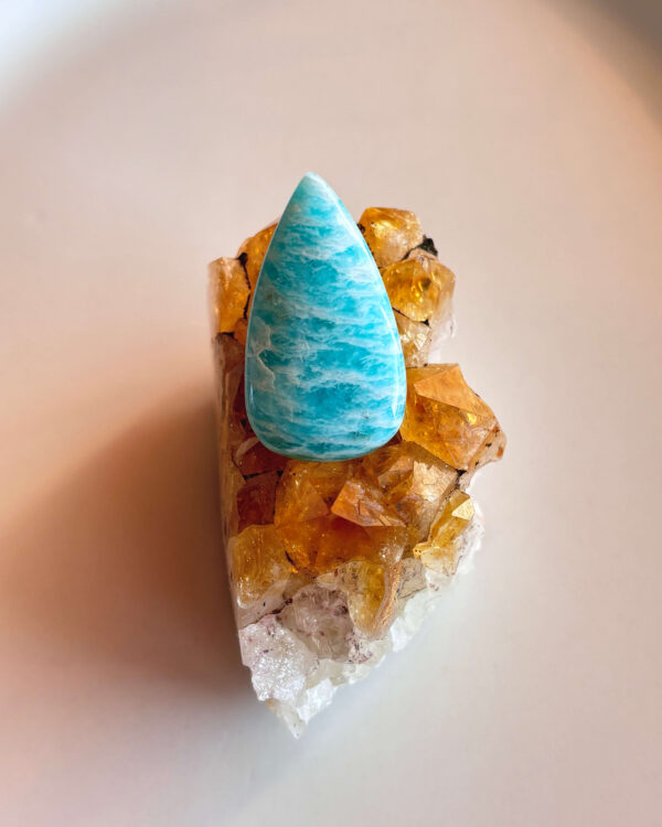 35mm Amazonite Cabochon for Macramé Settings