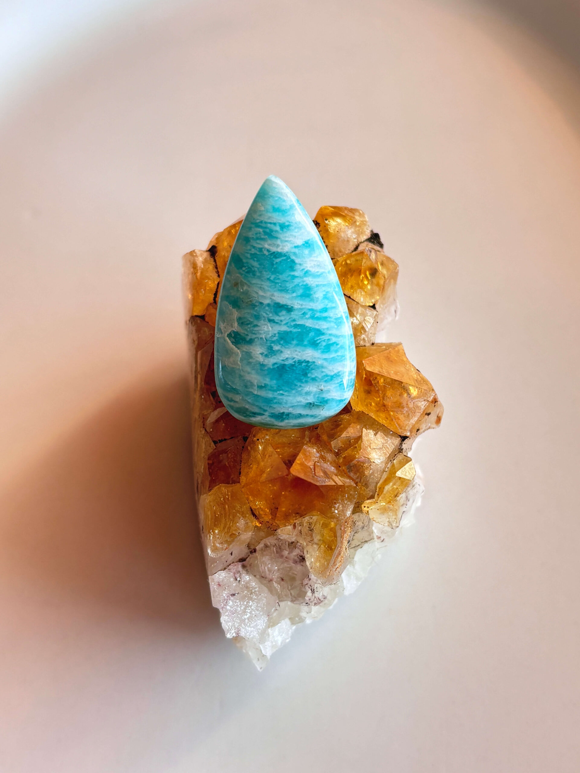 35mm Amazonite Cabochon for Macramé Settings
