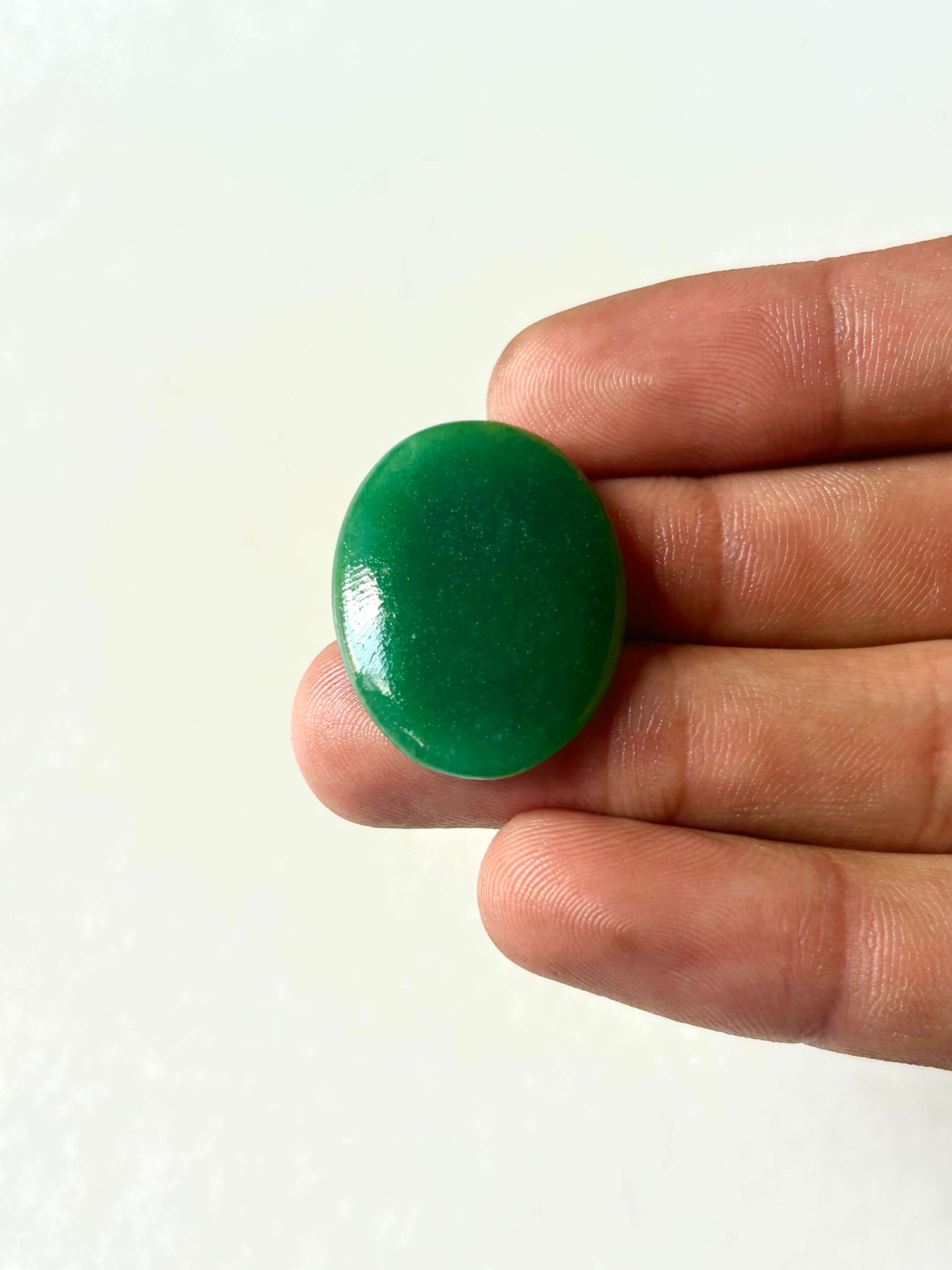 29 mm Green Jade Cabochon