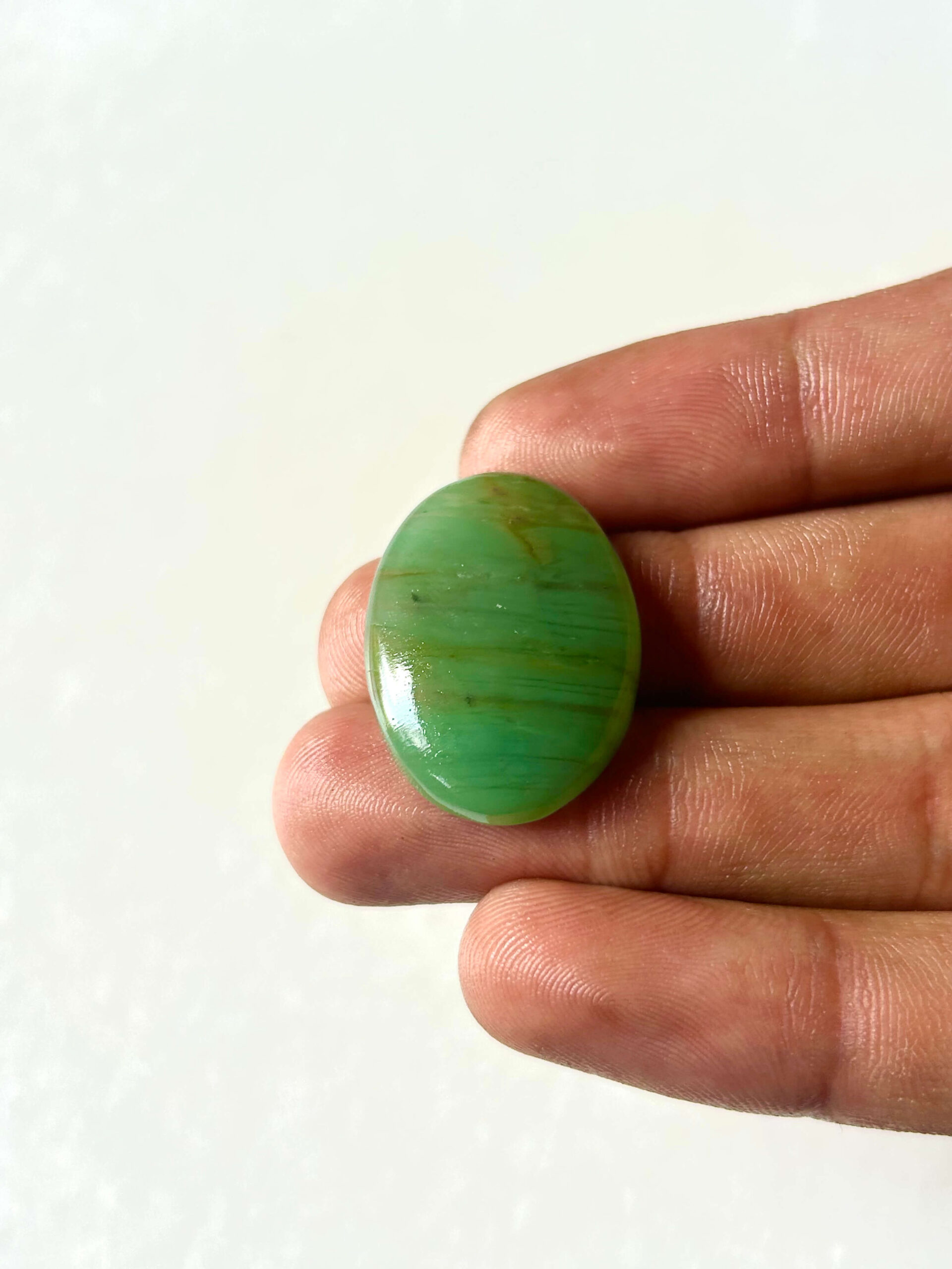 28 mm Freeform Green Jade Cabochon