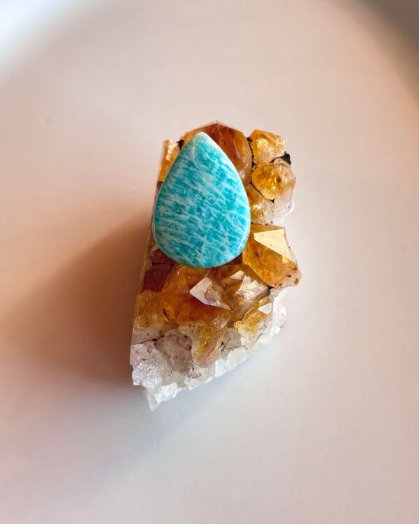 29mm Amazonite Cabochon for Macramé Pendants