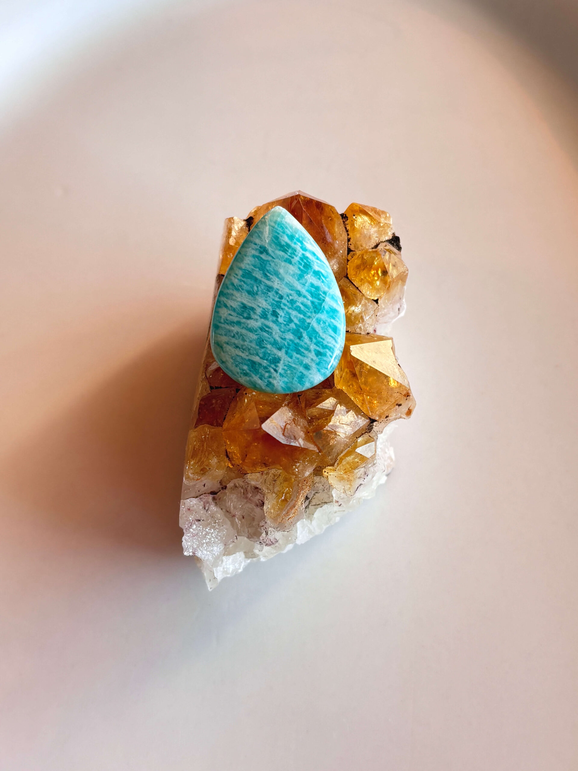 29mm Amazonite Cabochon for Macramé Pendants