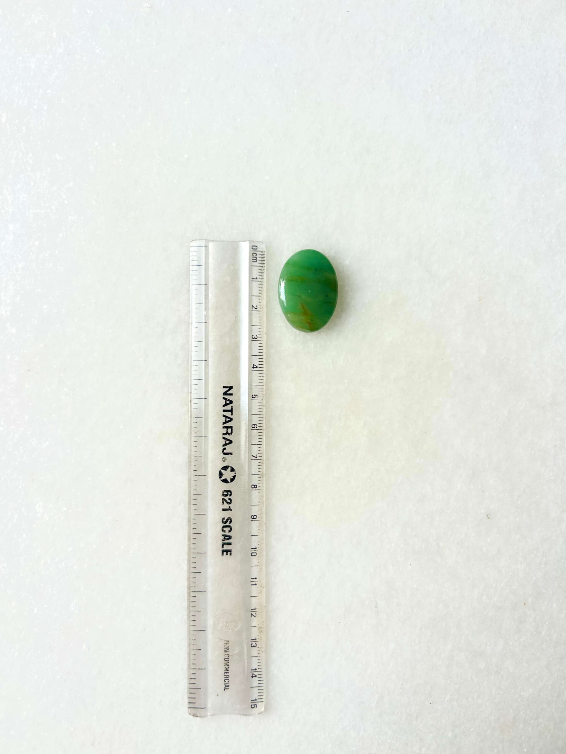 28 mm Freeform Green Jade Cabochon - Image 2