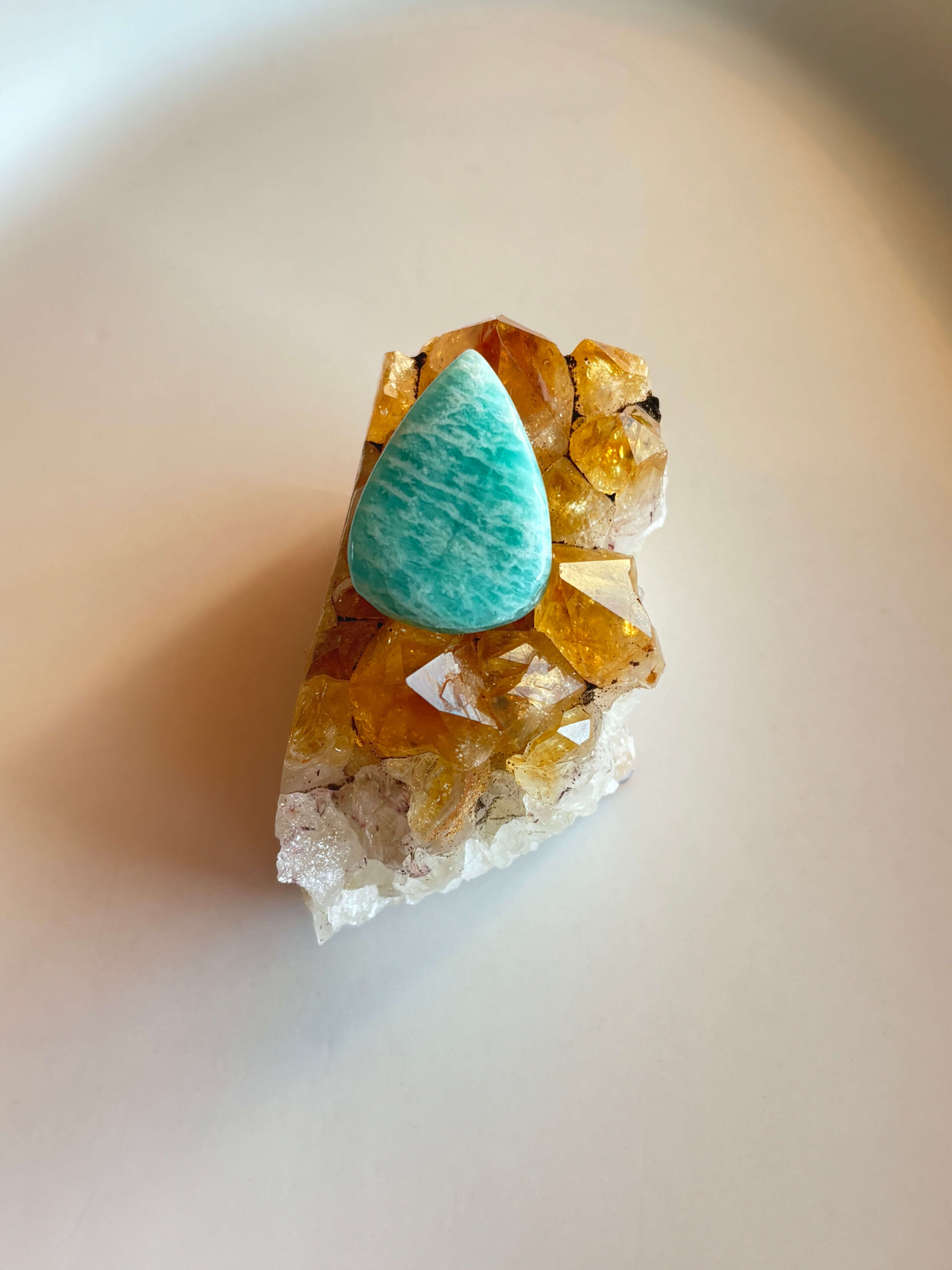 28mm Amazonite Cabochon for Wire-Wrapped Jewelry