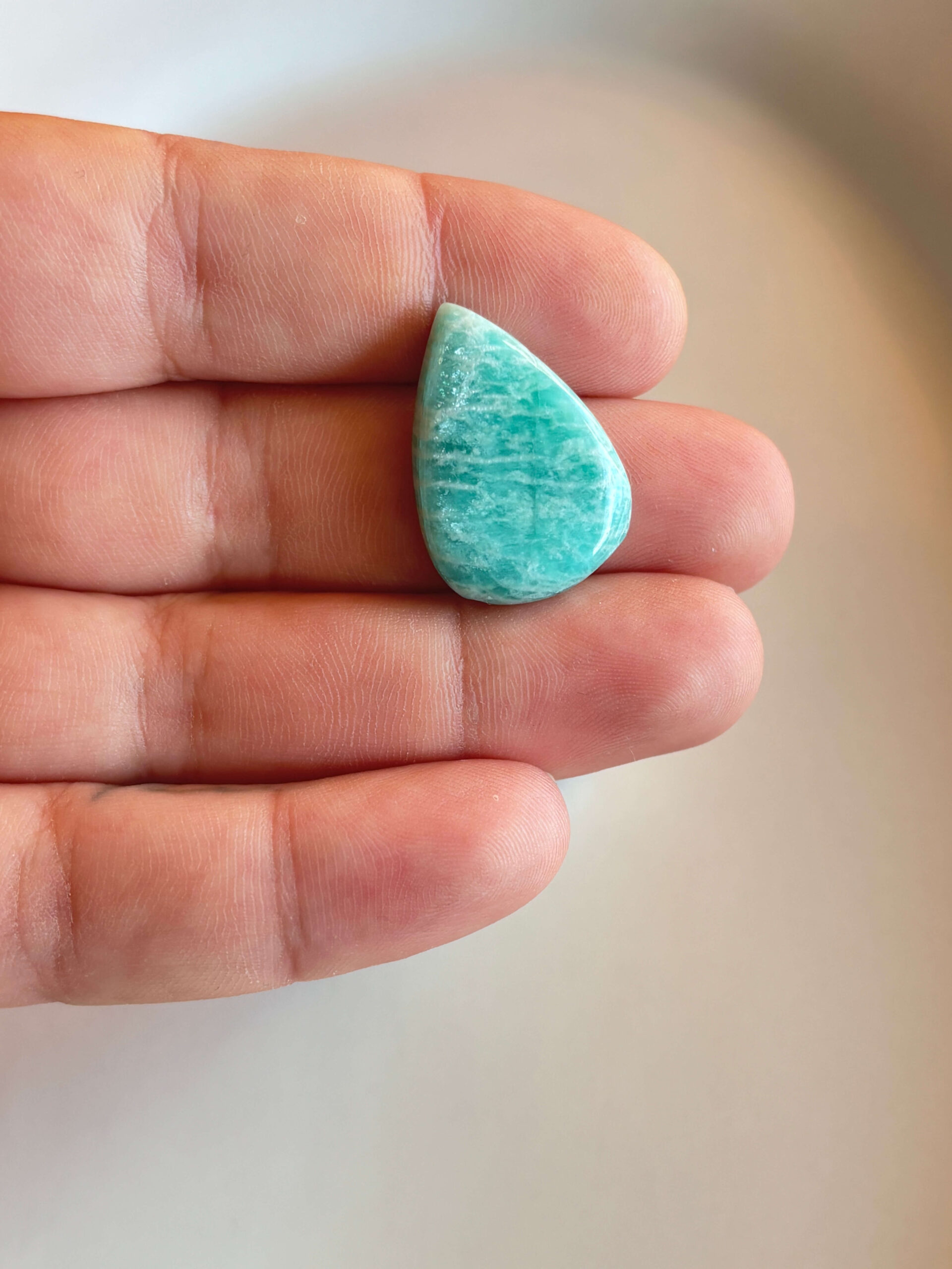 28mm Amazonite Cabochon for Wire-Wrapped Jewelry - Image 2