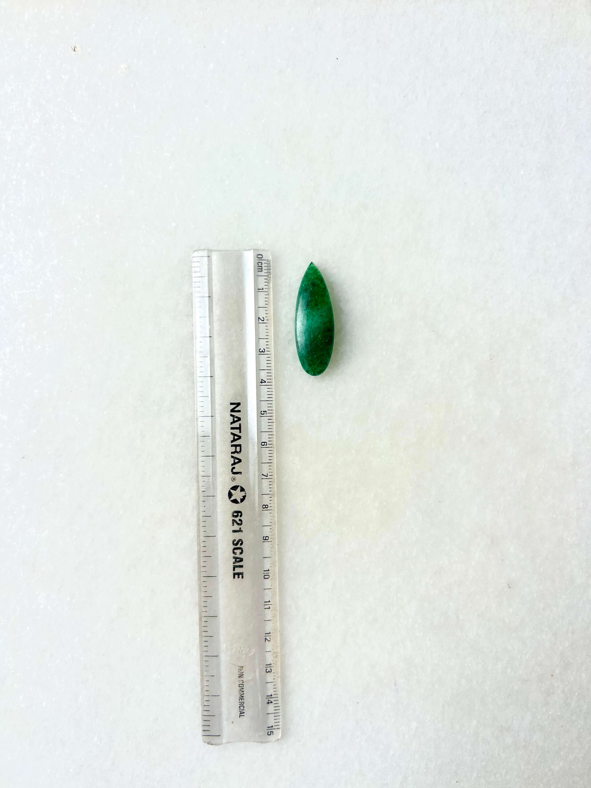 36 mm Green Jade Cabochon for Macrame - Image 2