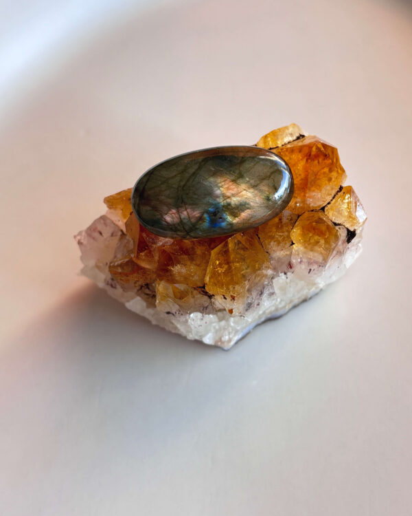 33mm Labradorite Cabochon for Wire-Wrapped Jewelry