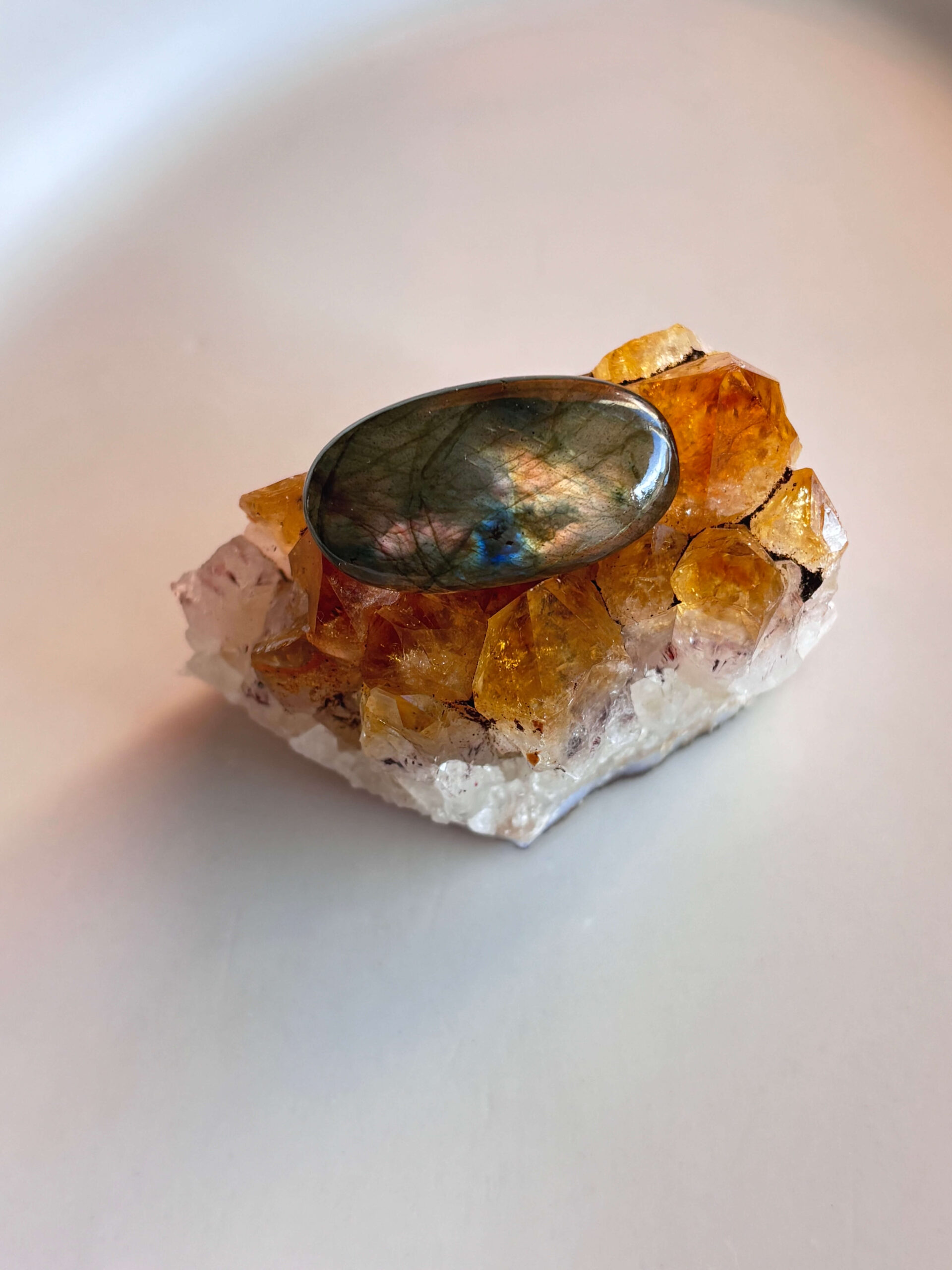 33mm Labradorite Cabochon for Wire-Wrapped Jewelry