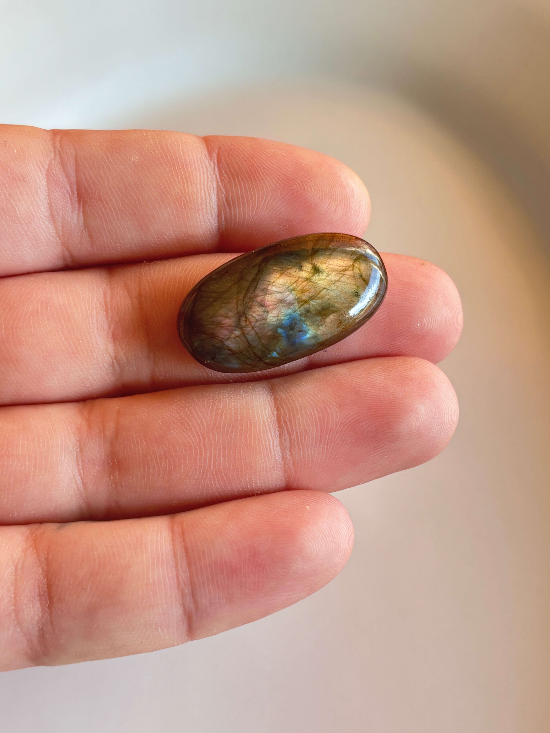 33mm Labradorite Cabochon for Wire-Wrapped Jewelry - Image 2