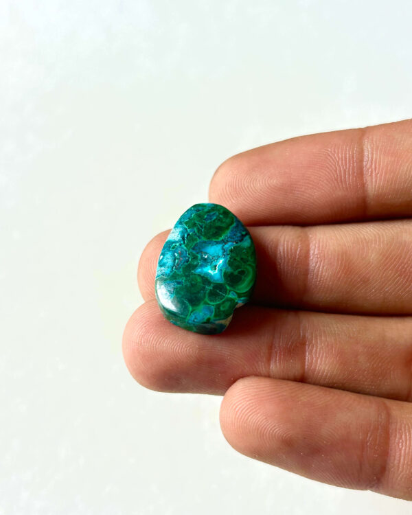 23 mm Malachite and Chrysocolla Stone