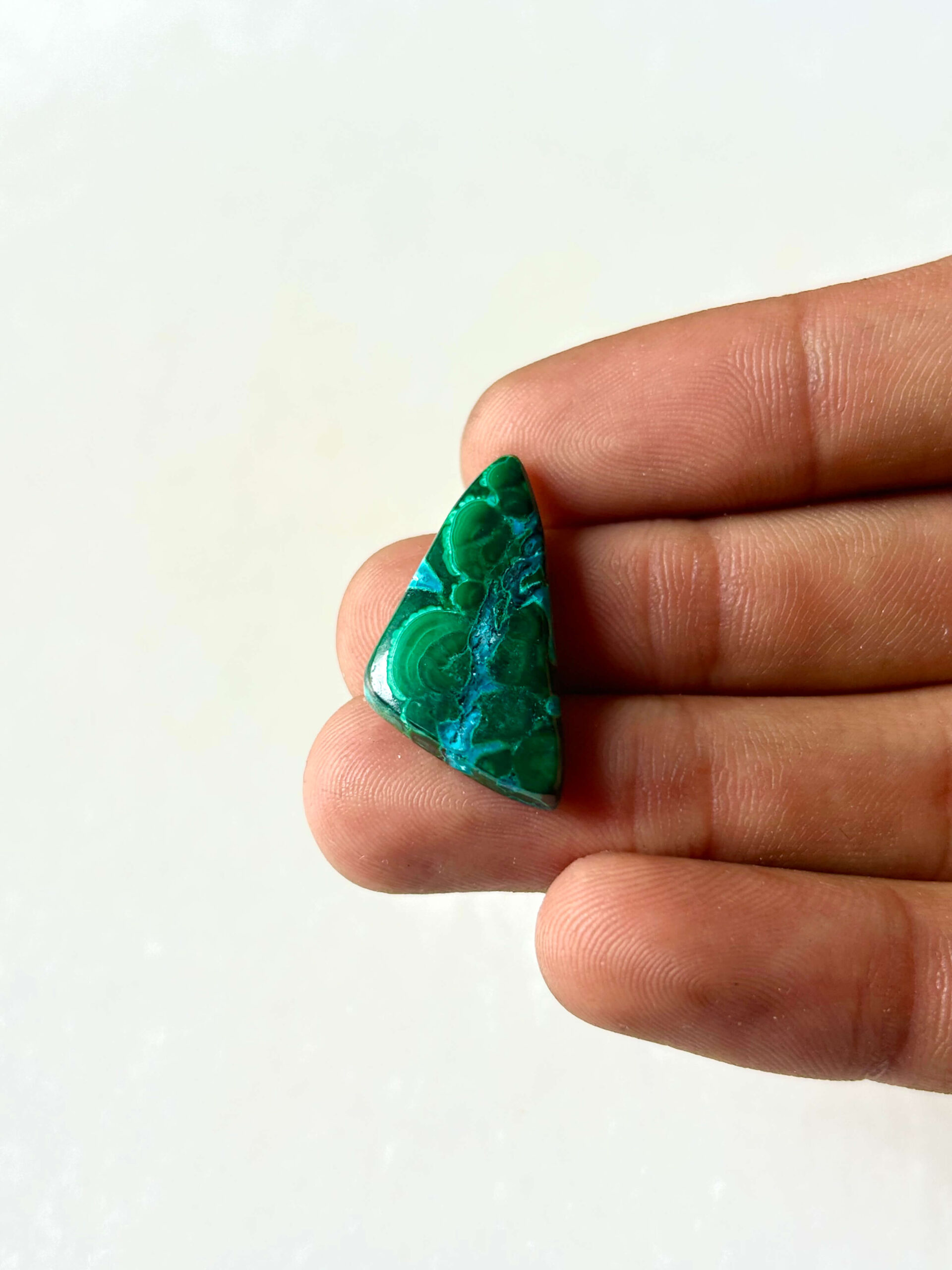 28 mm Malachite Chrysocolla for Macrame