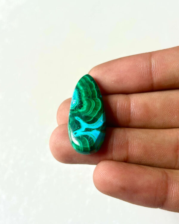 34 mm Malachite Chrysocolla Cabochon for Jewelry Making