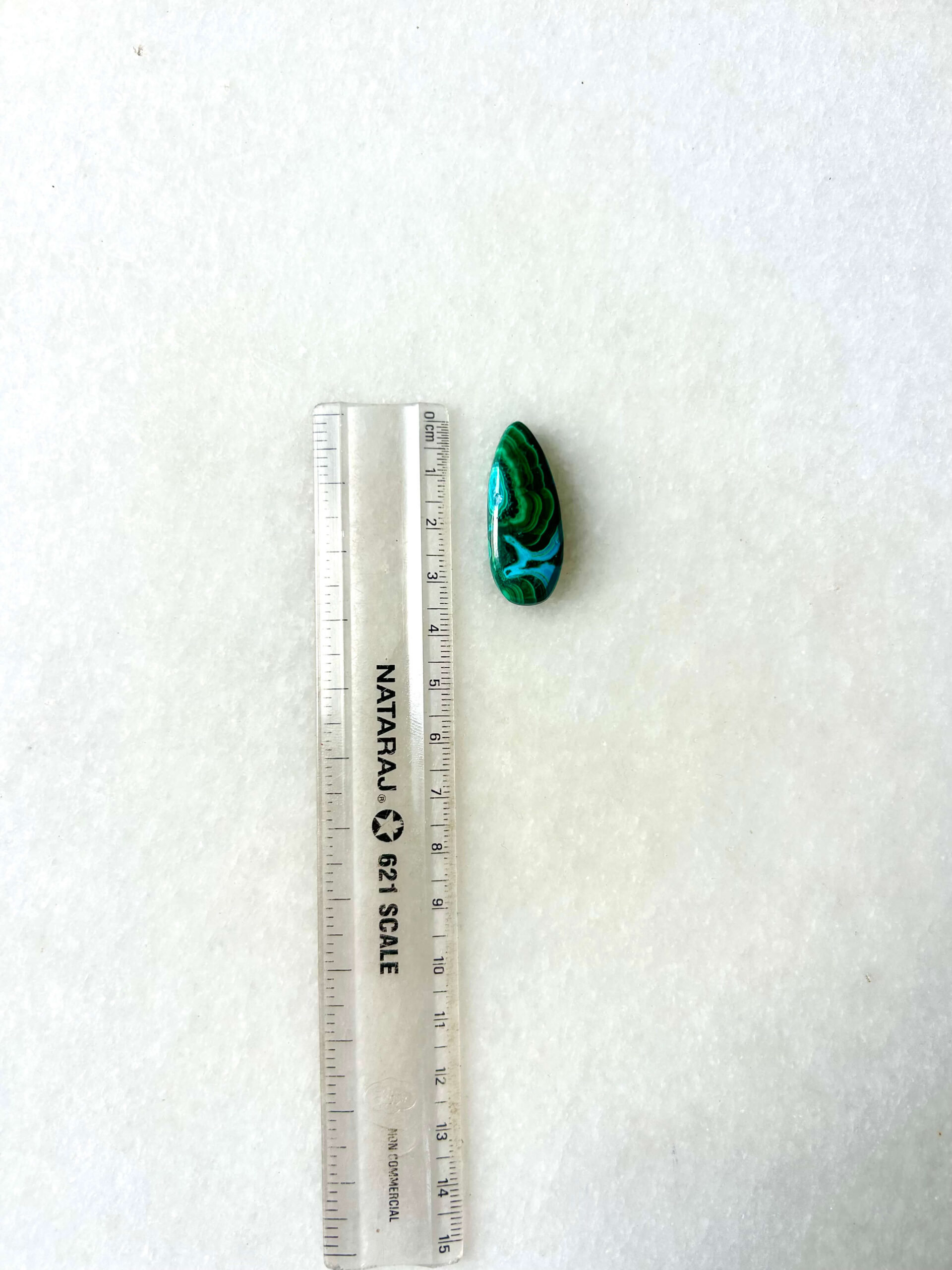 34 mm Malachite Chrysocolla Cabochon for Jewelry Making - Image 2