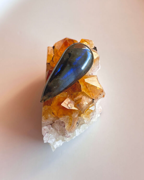 39mm Labradorite Cabochon for Wire Wrapping