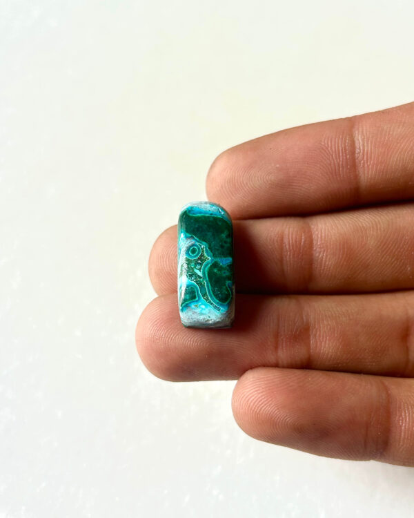23 mm Malachite and Chrysocolla Stone