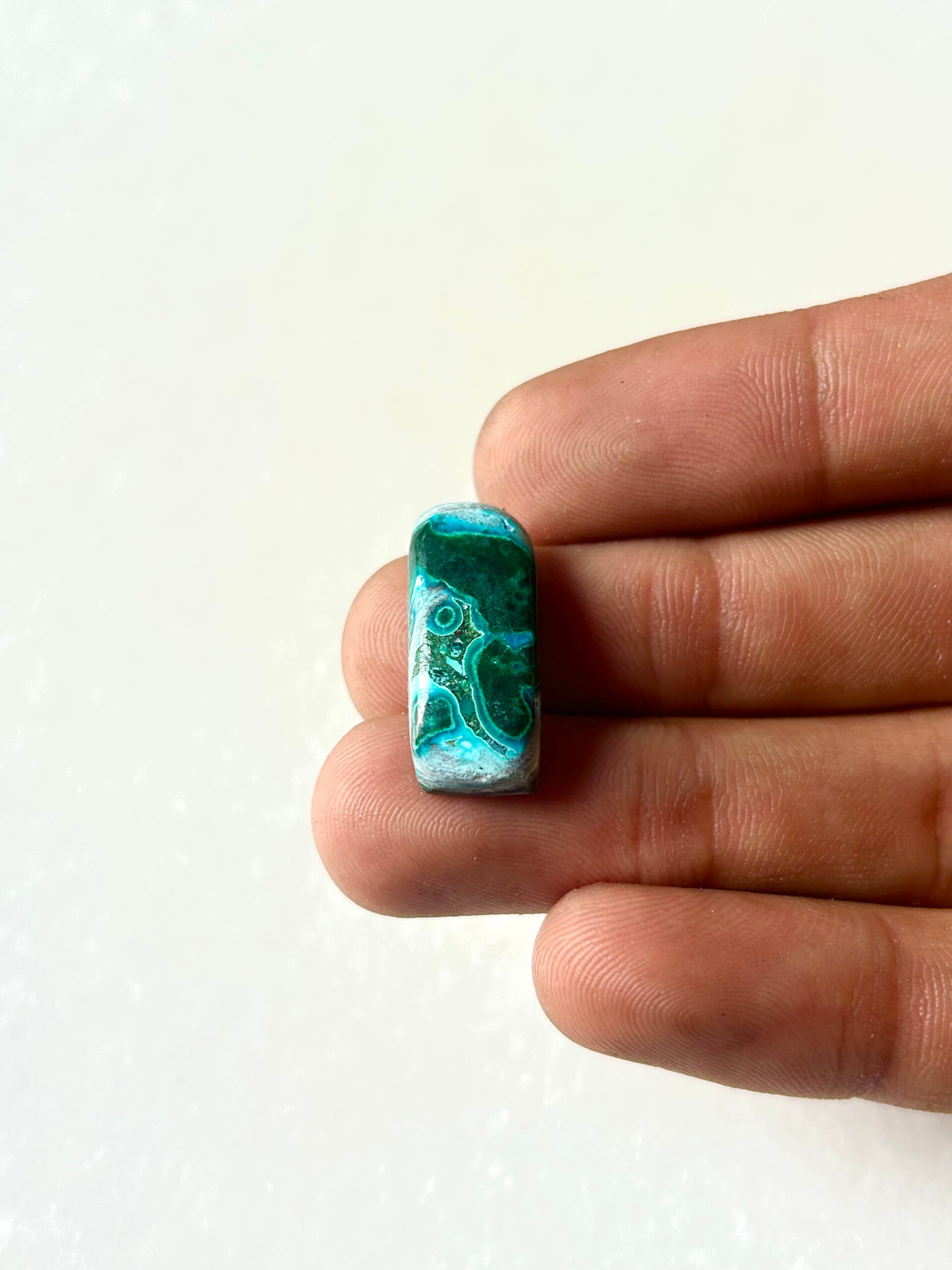23 mm Malachite and Chrysocolla Stone