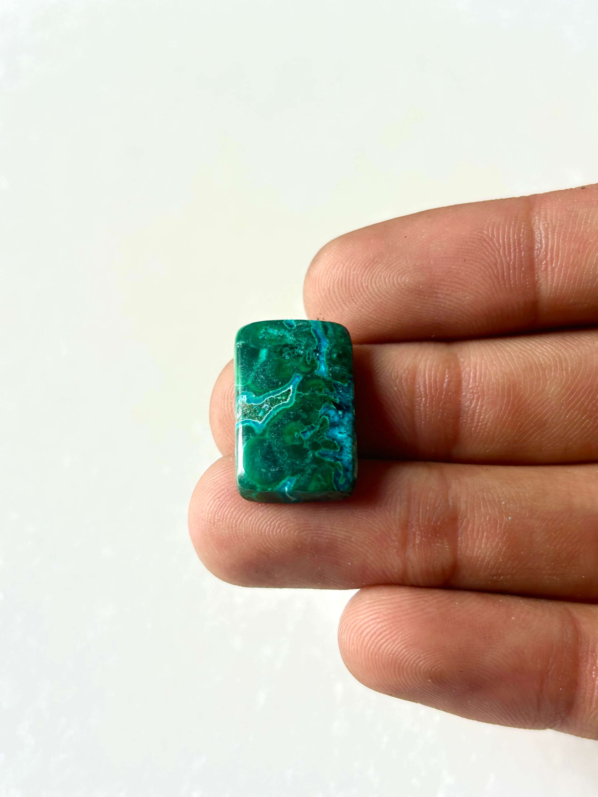 21 mm Malachite Chrysocolla for Macrame