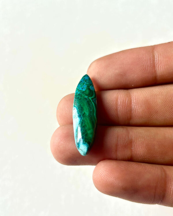 33 mm Malachite Chrysocolla Cabochon for Jewelry Making