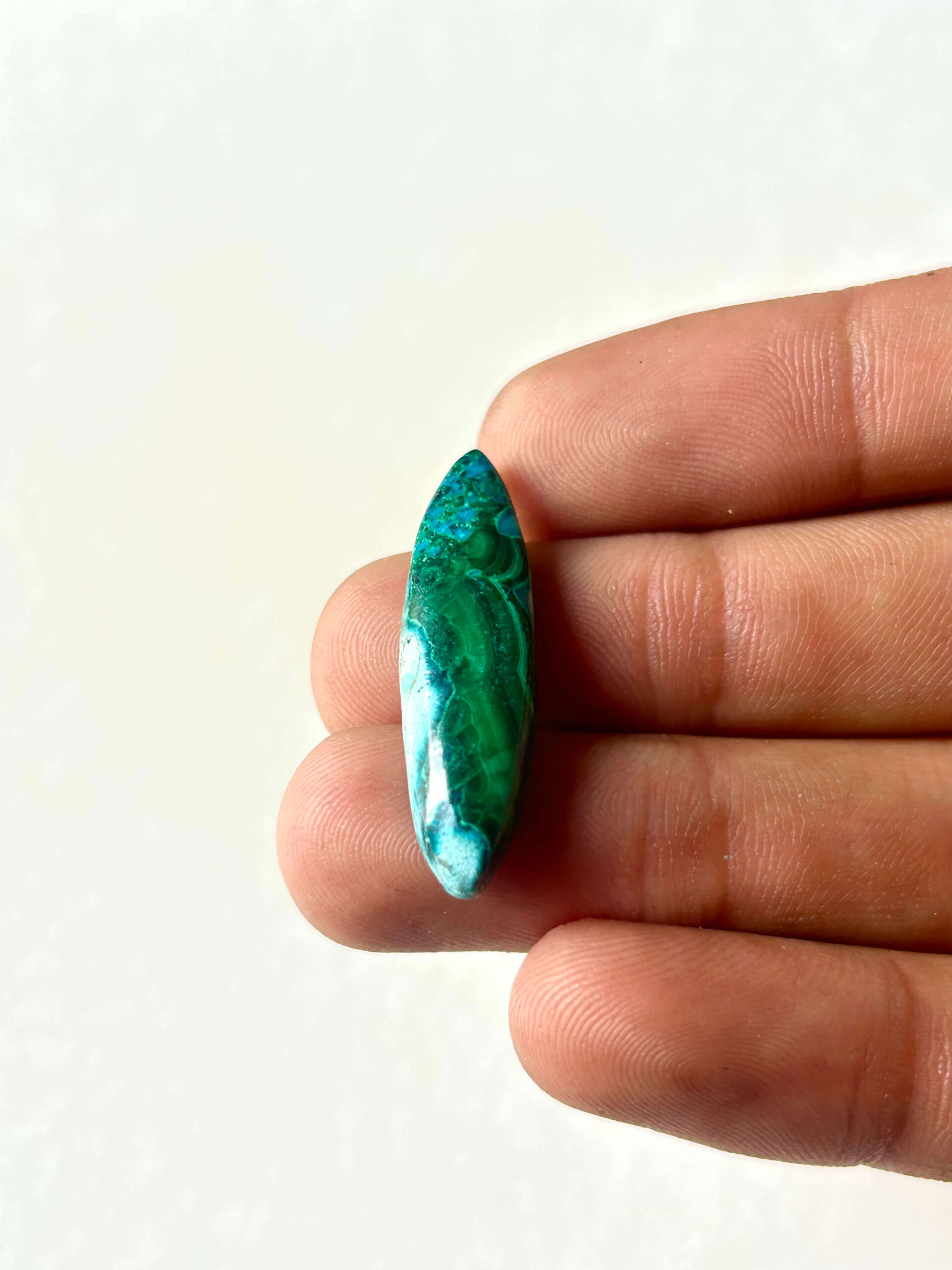 33 mm Malachite Chrysocolla Cabochon for Jewelry Making