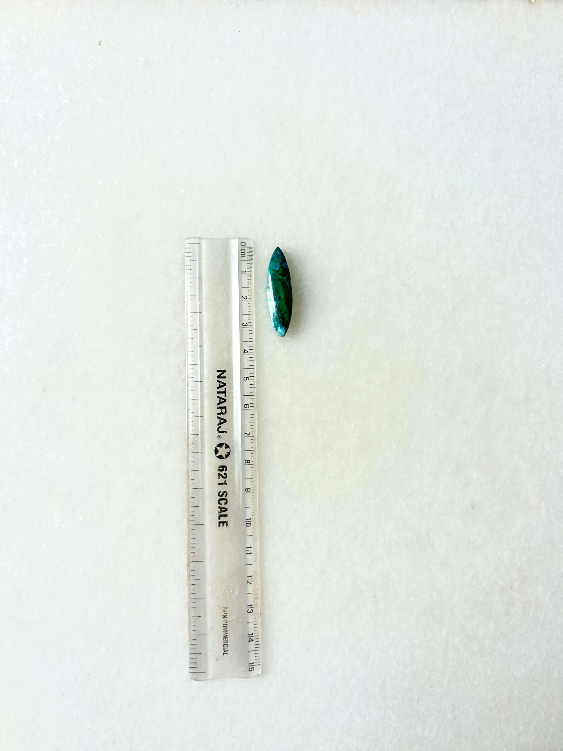 33 mm Malachite Chrysocolla Cabochon for Jewelry Making - Image 2