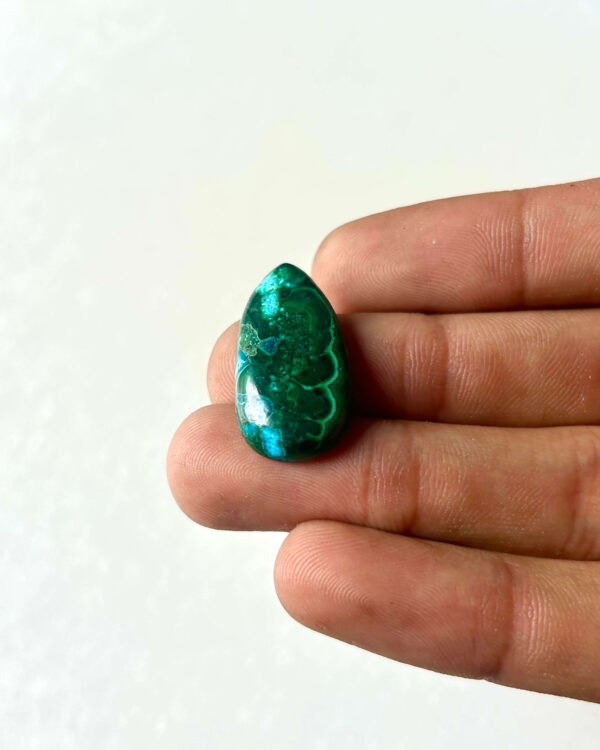 27 mm Green and Blue Malachite Chrysocolla Cabochon