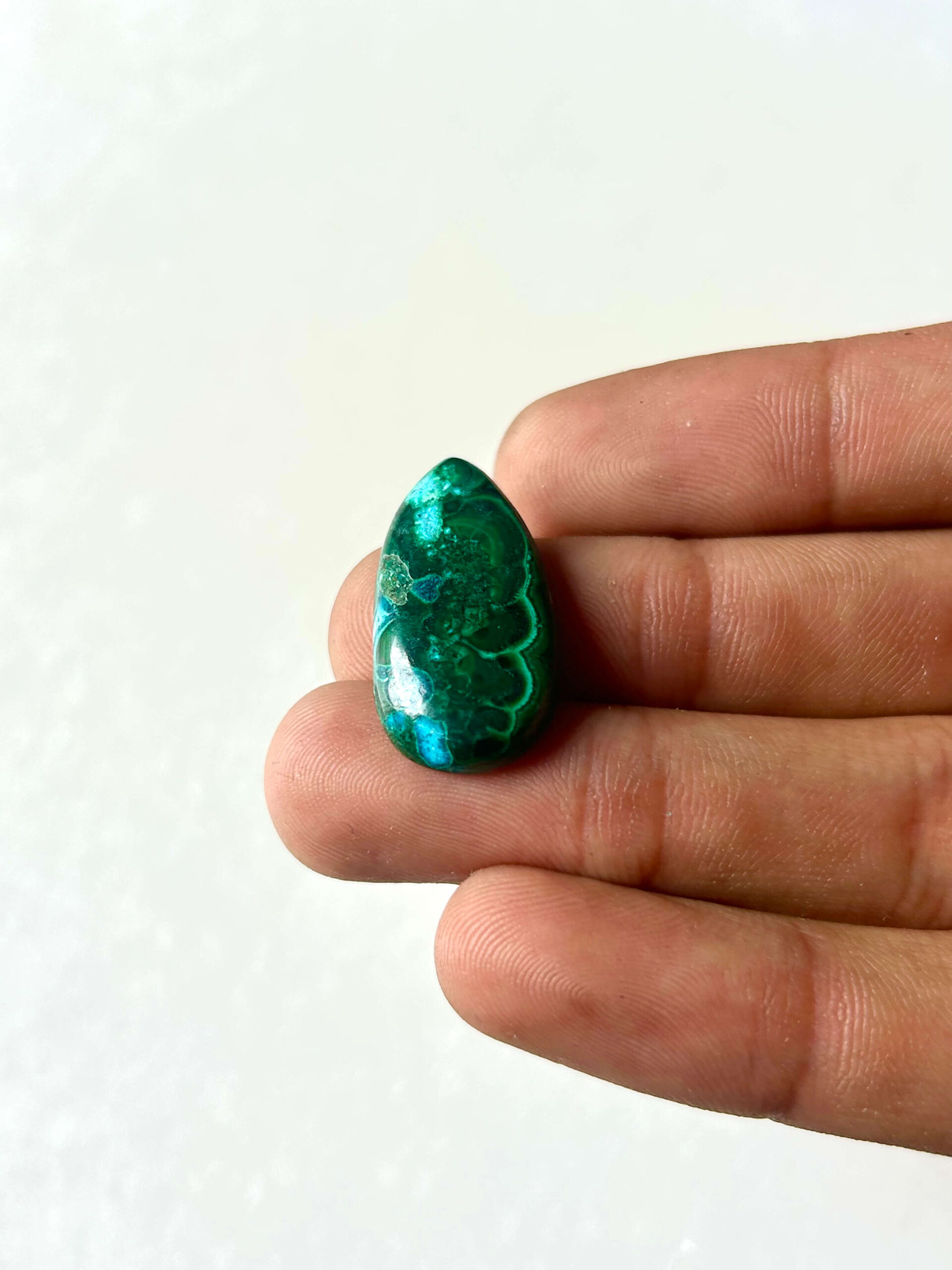 27 mm Green and Blue Malachite Chrysocolla Cabochon