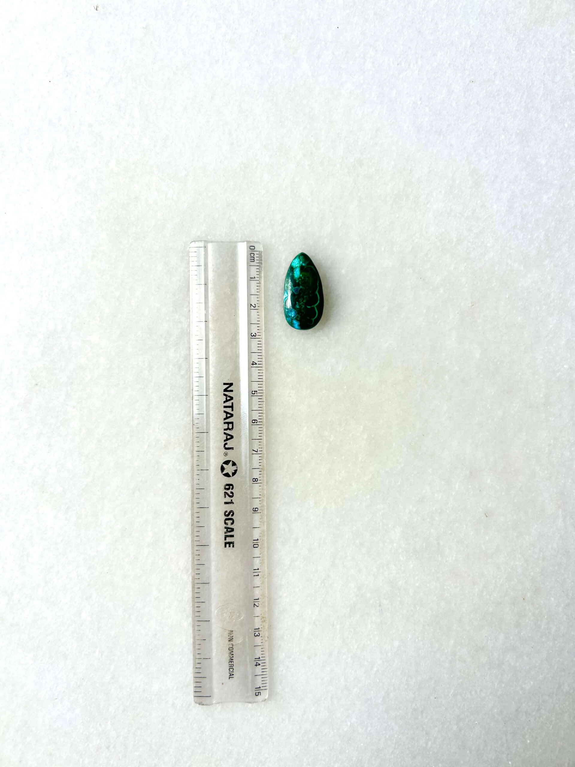 27 mm Green and Blue Malachite Chrysocolla Cabochon - Image 2