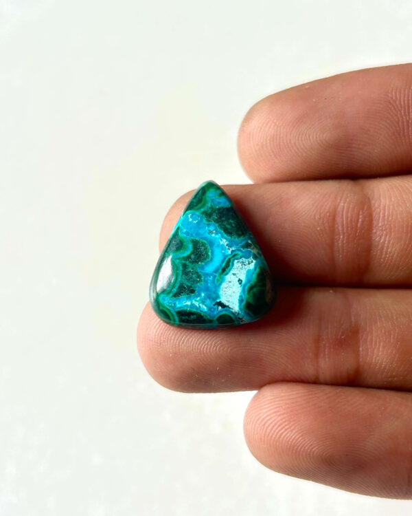 21 mm Malachite Chrysocolla Cabochon
