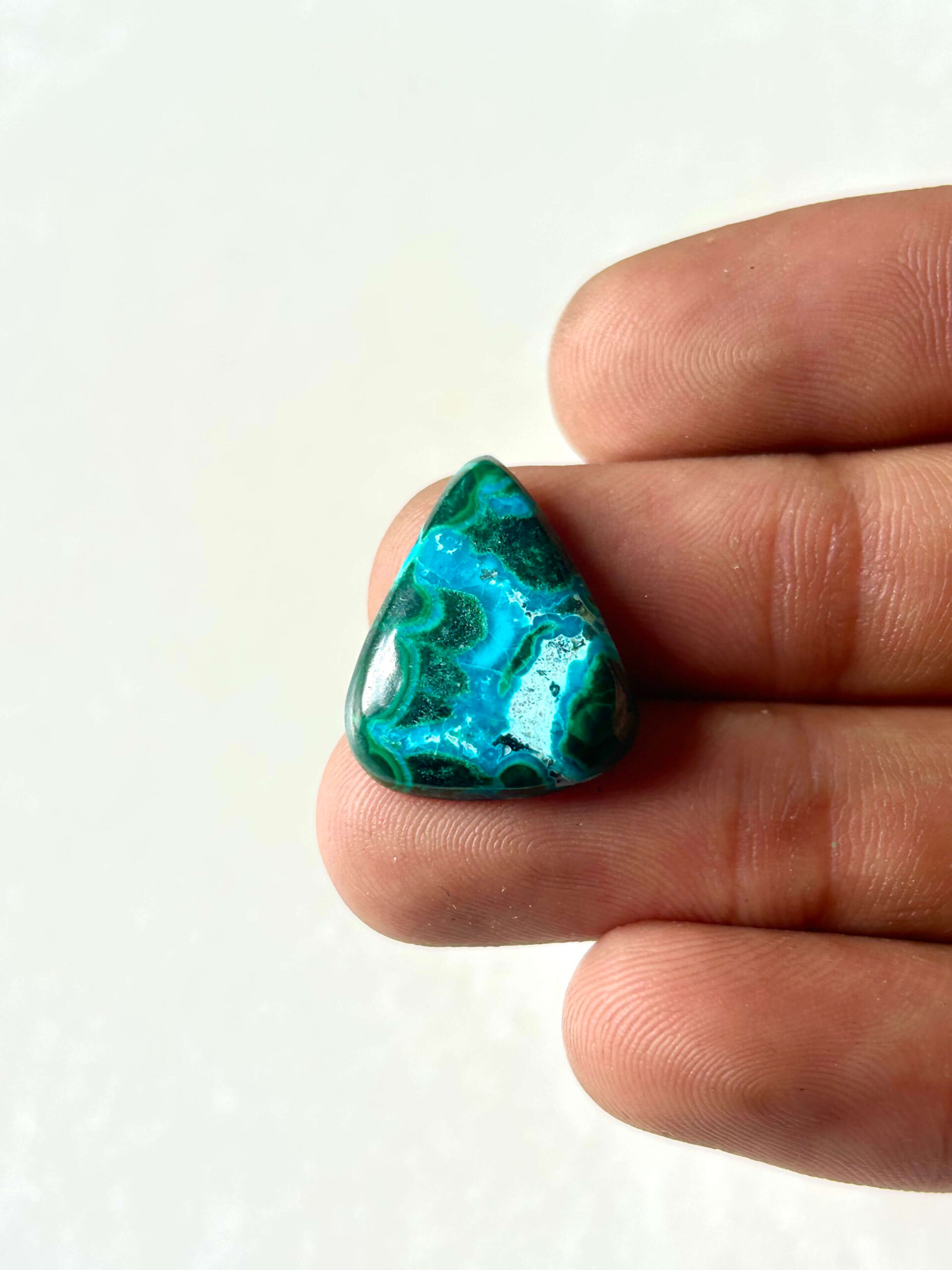 21 mm Malachite Chrysocolla Cabochon