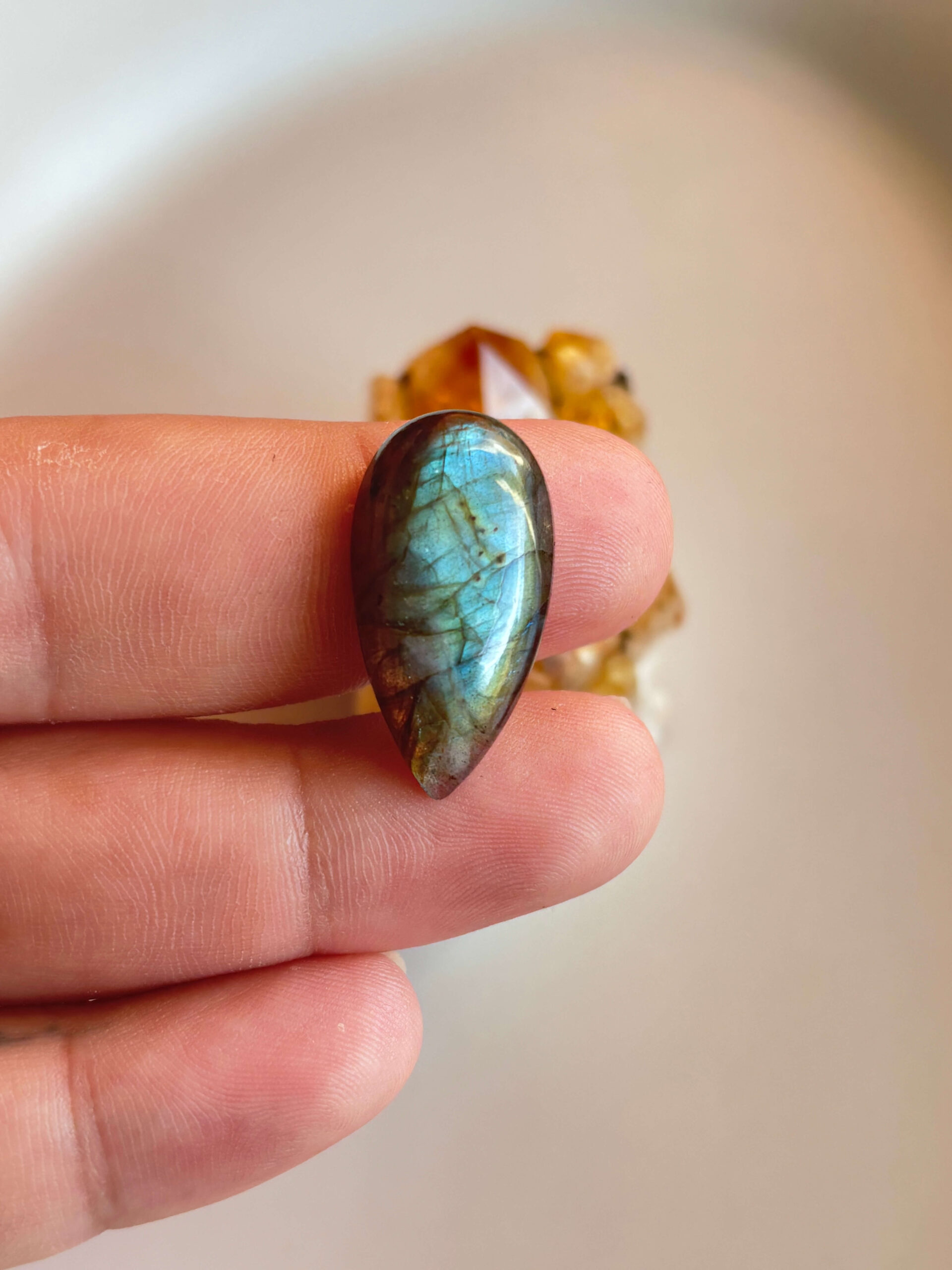 28mm Labradorite Cabochon for Macramé Settings - Image 2