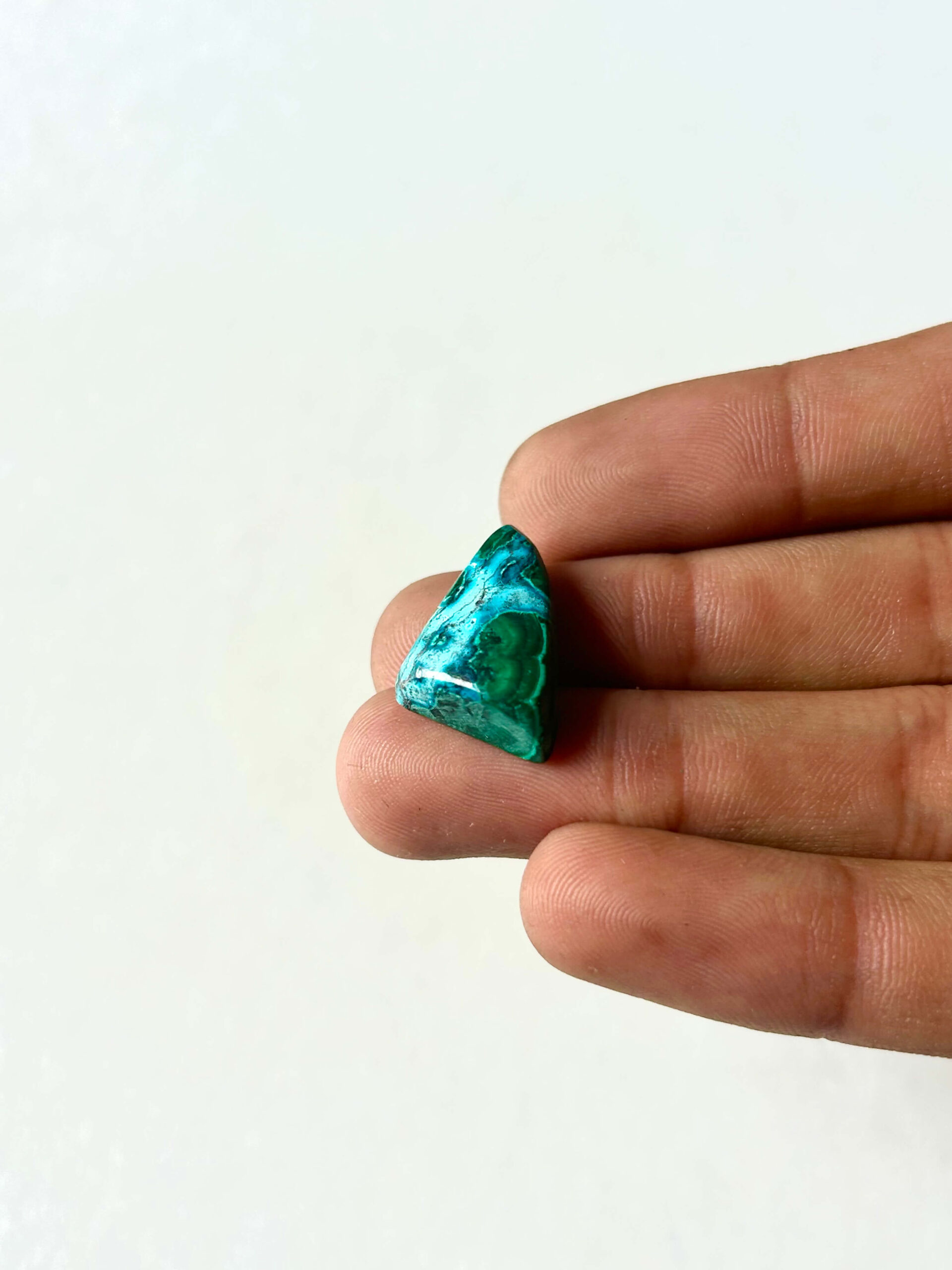 23 mm Malachite and Chrysocolla Stone