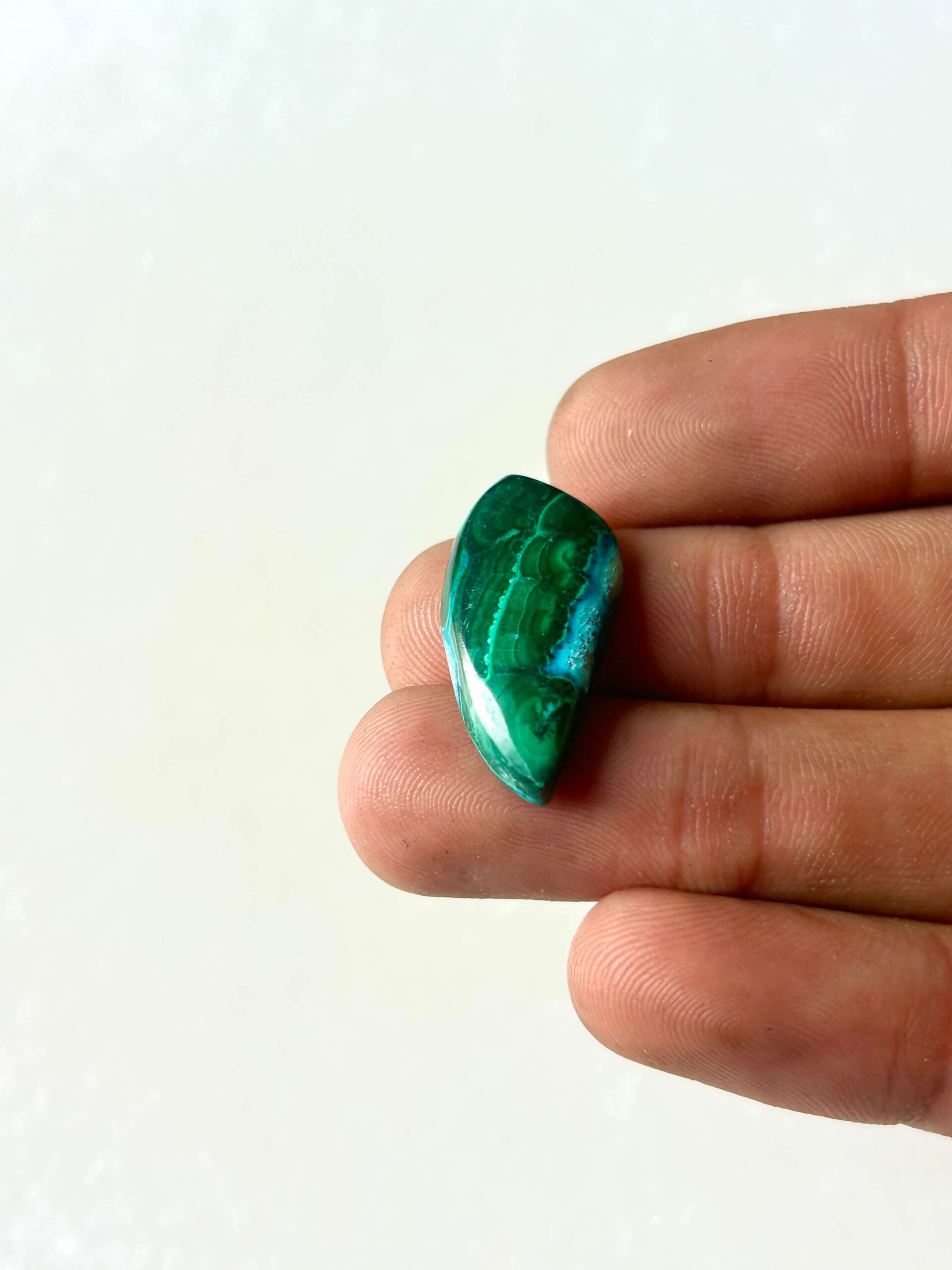 26 mm Malachite Chrysocolla for Macrame