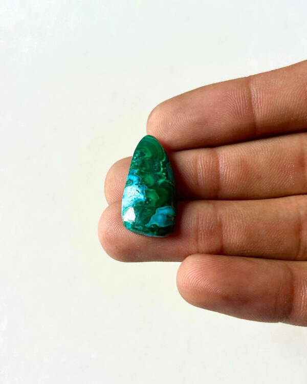 28 mm Malachite Chrysocolla Cabochon for Jewelry Making