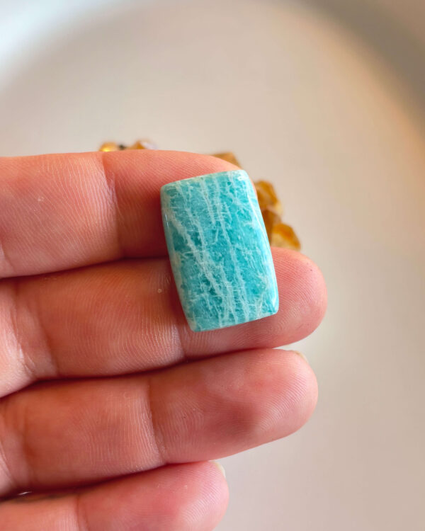 26mm Amazonite Cabochon for Macramé Jewelry