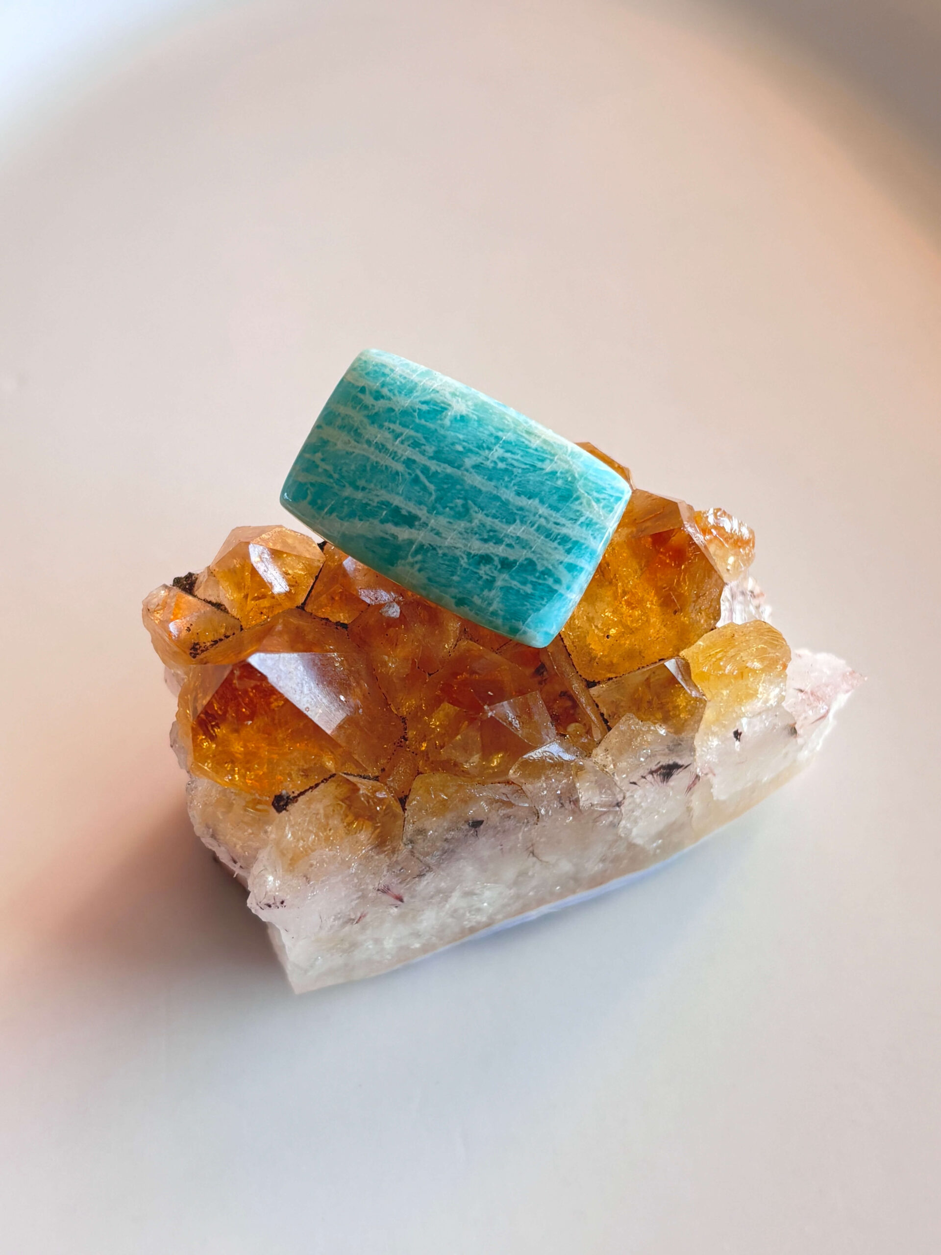 26mm Amazonite Cabochon for Macramé Jewelry - Image 2