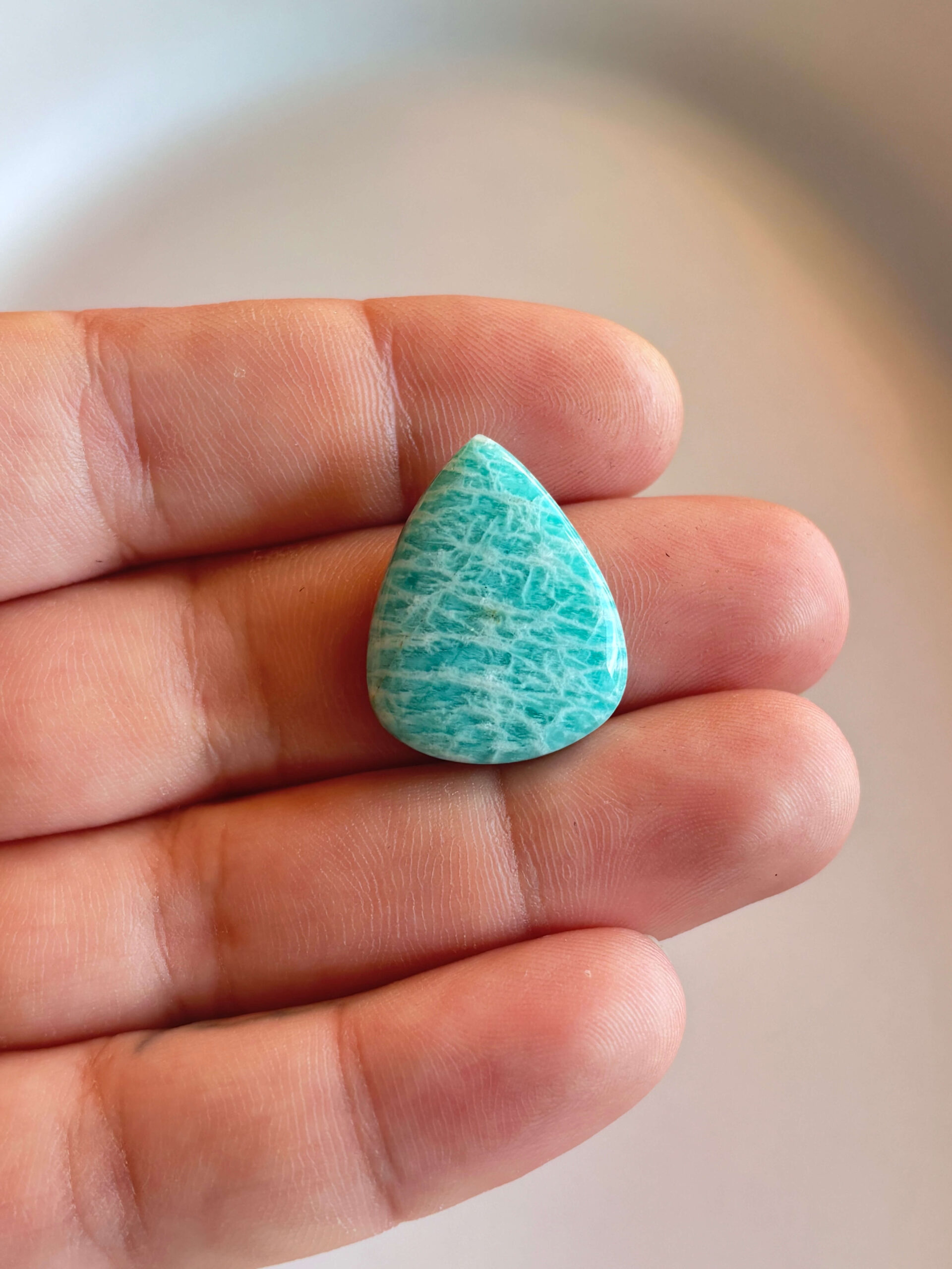 26mm Amazonite Cabochon for Pendant Making - Image 2