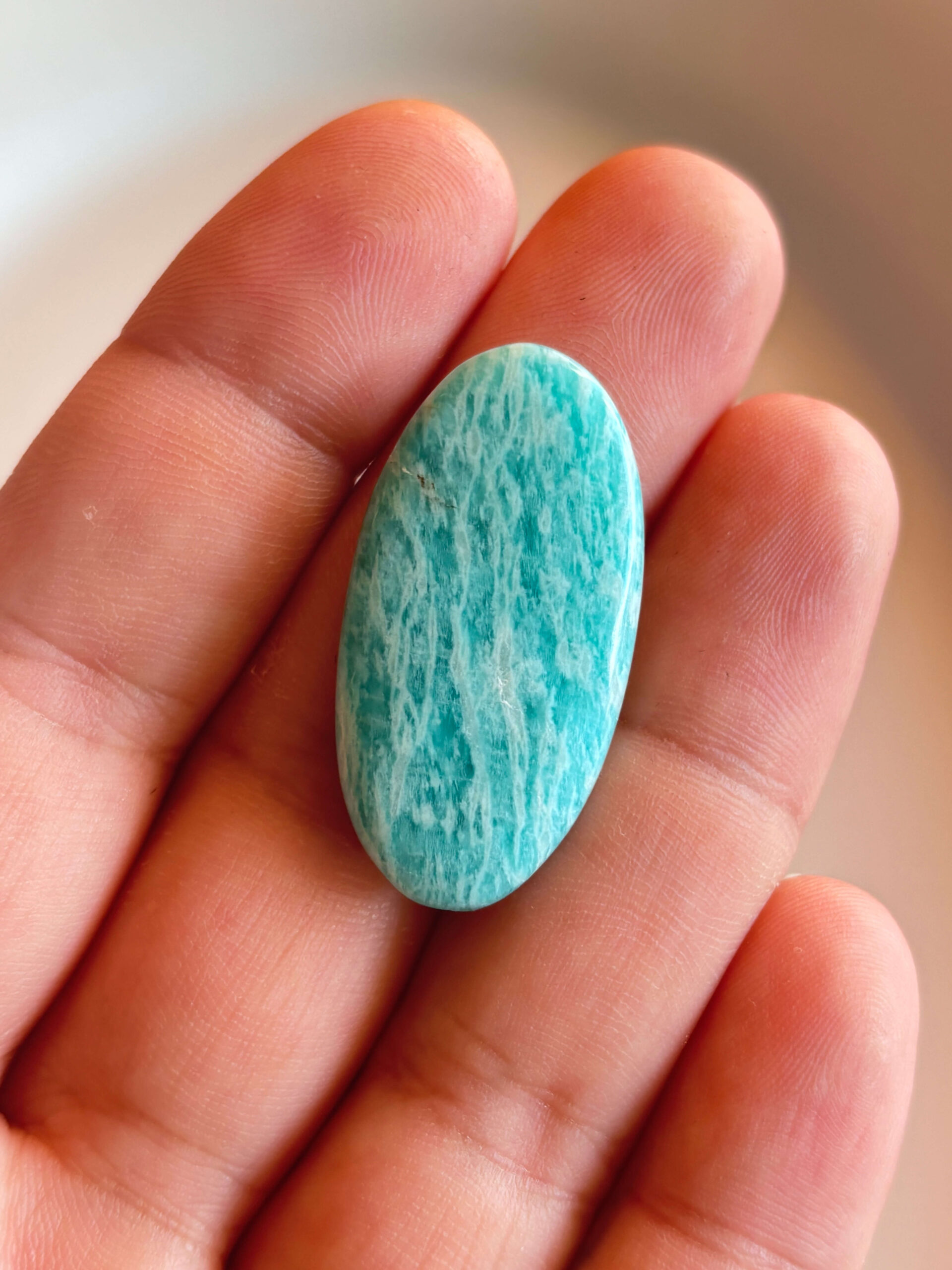 38mm Amazonite Cabochon for Handmade Jewelry - Image 2