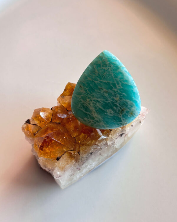 36mm Amazonite Cabochon for Wire Wrapping