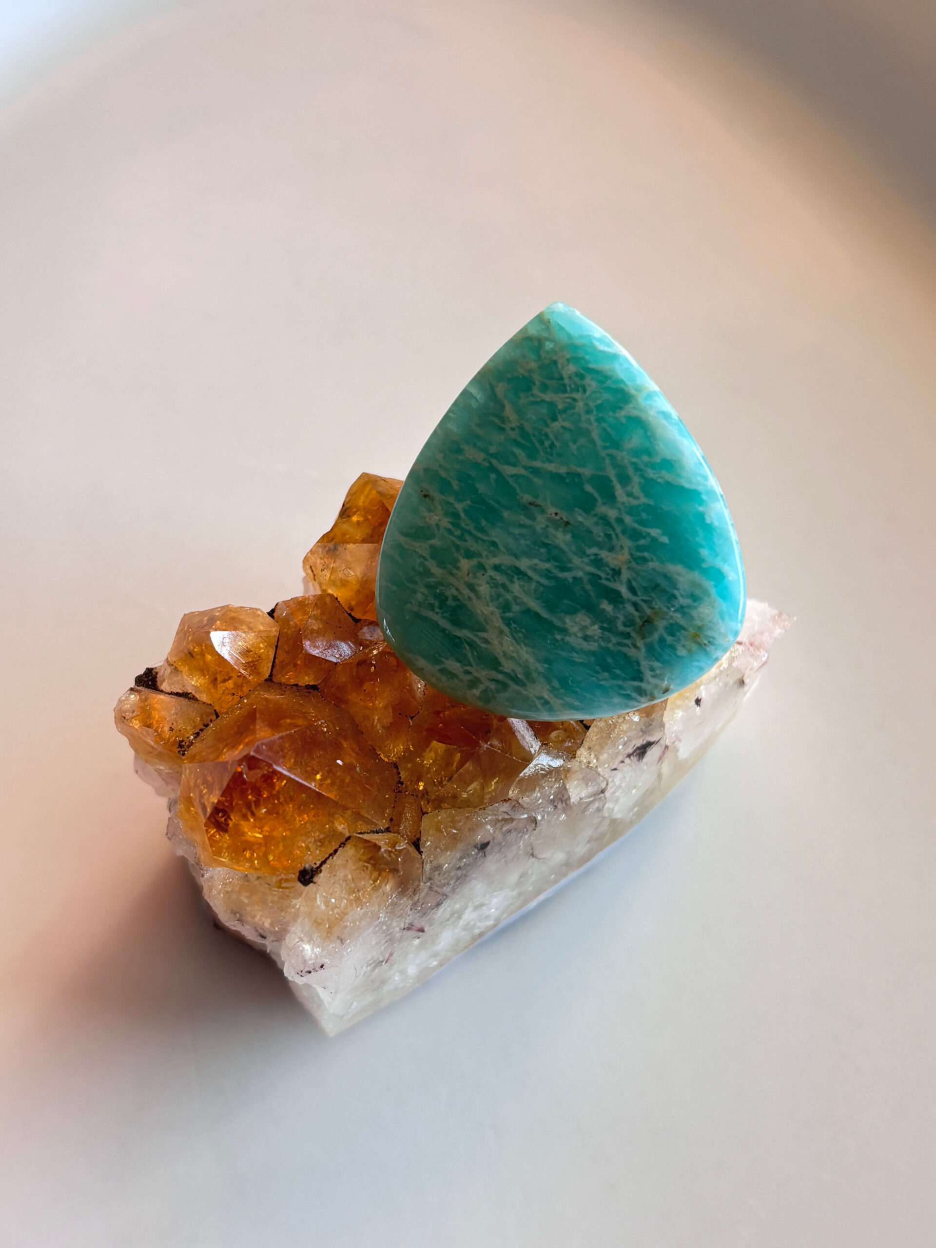 36mm Amazonite Cabochon for Wire Wrapping