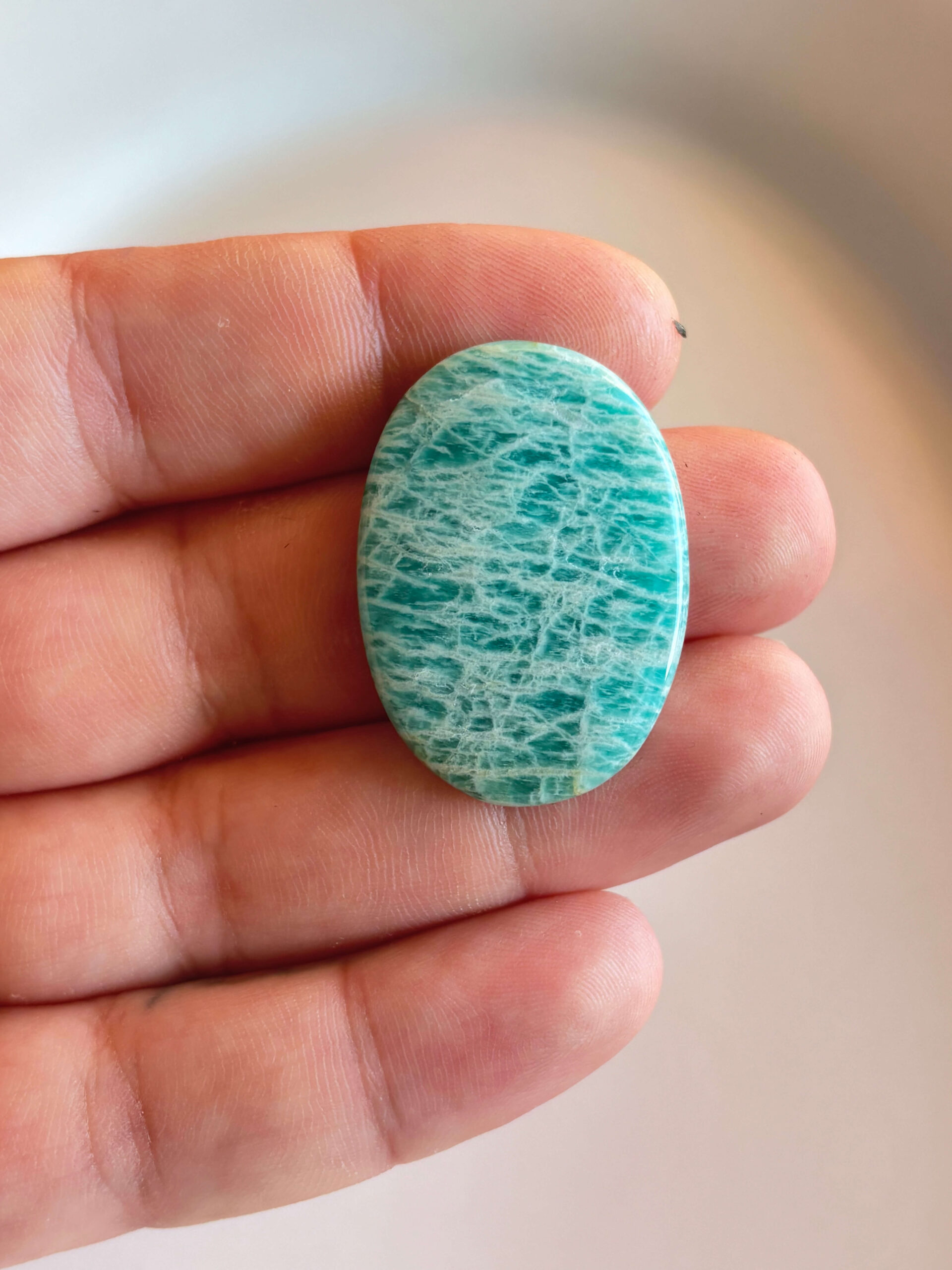 38mm Amazonite Cabochon for Jewelry Settings - Image 2